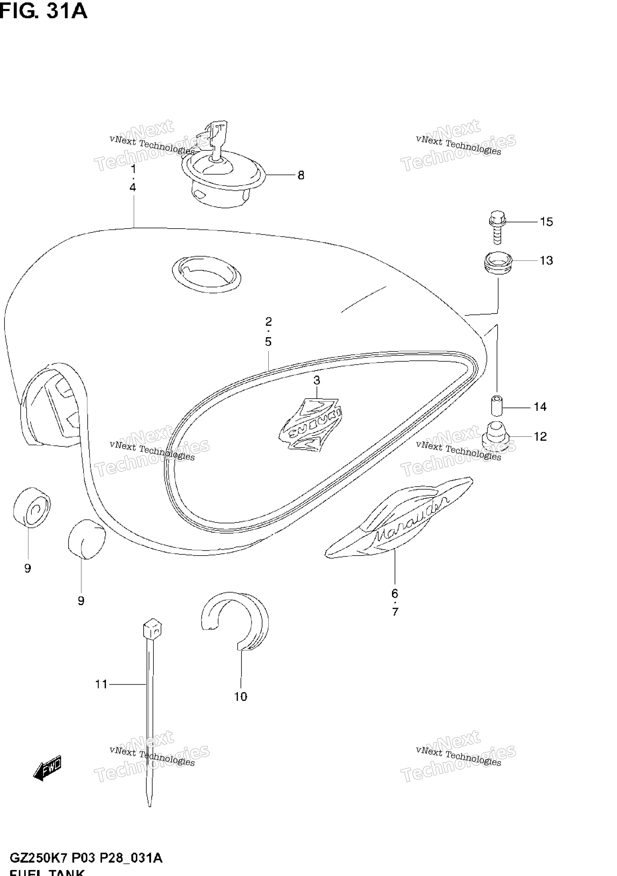 Топливный бак (Model K4)