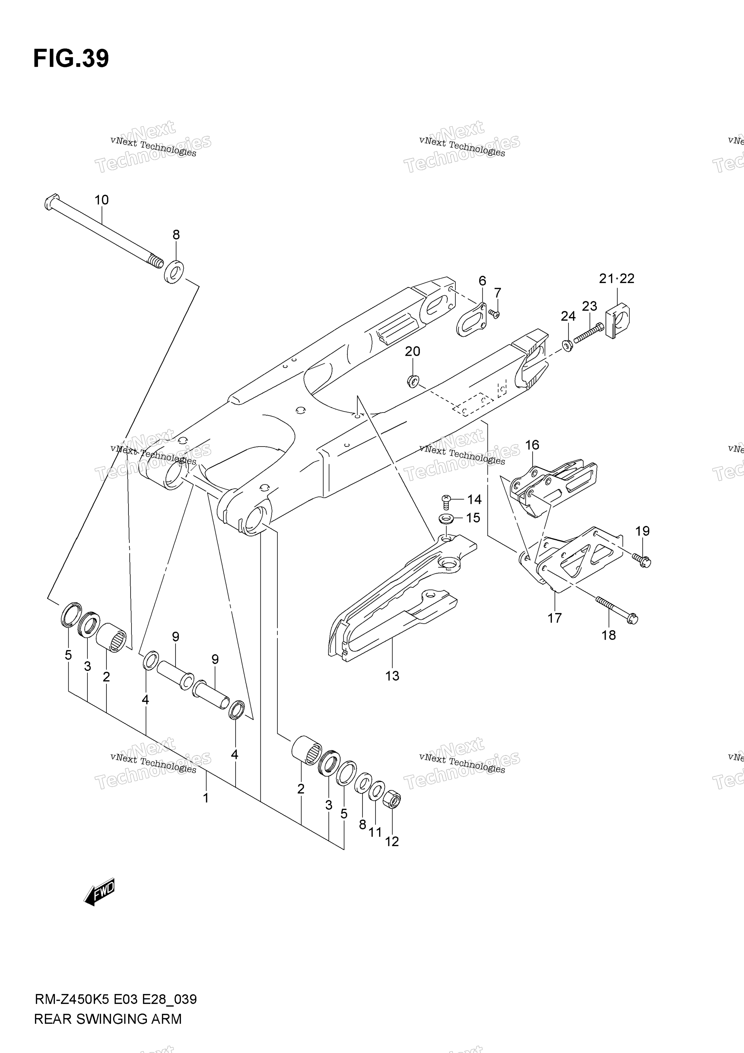 задний Swinging Arm