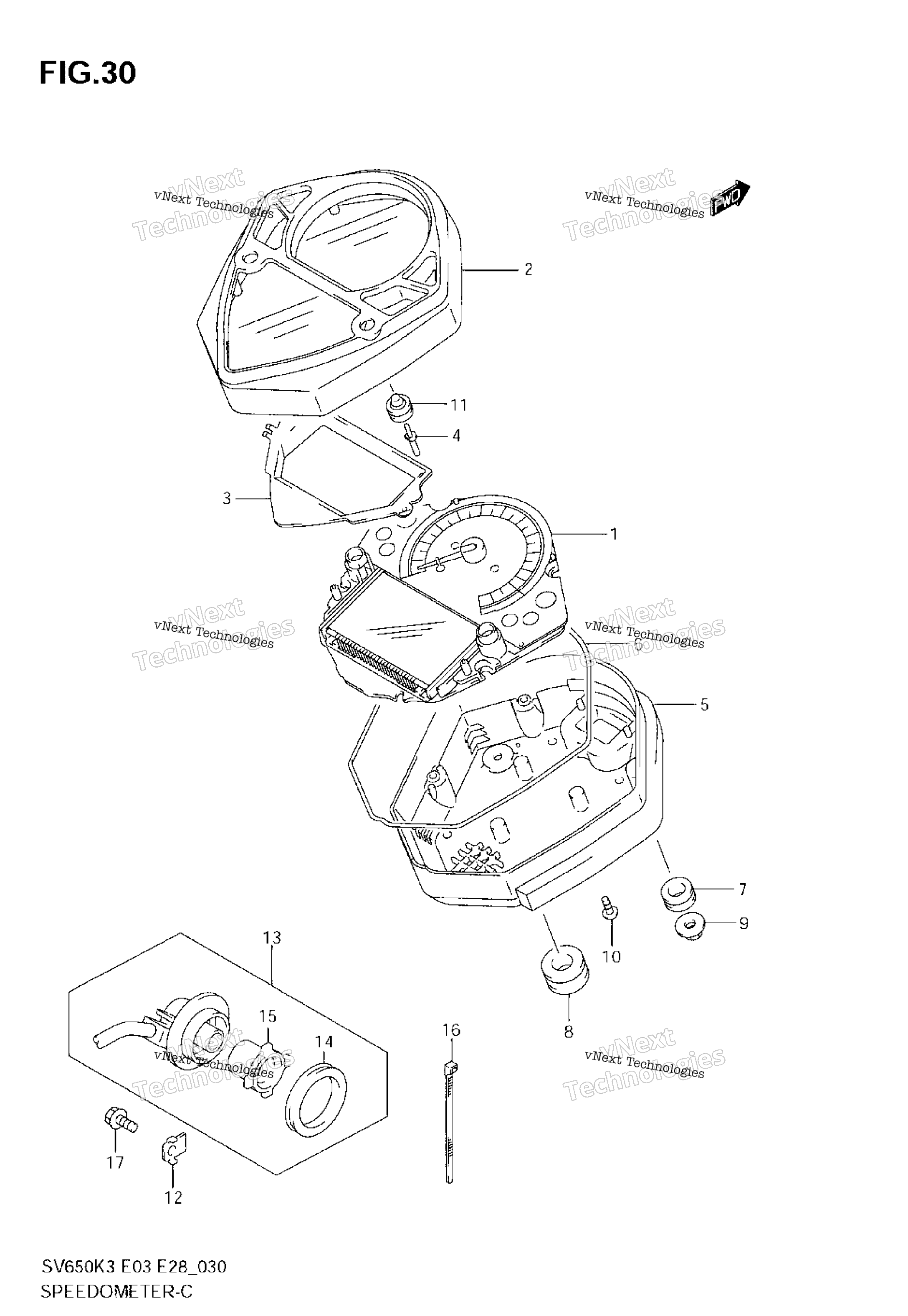 Спидометр (Sv650sk3/Sk4)