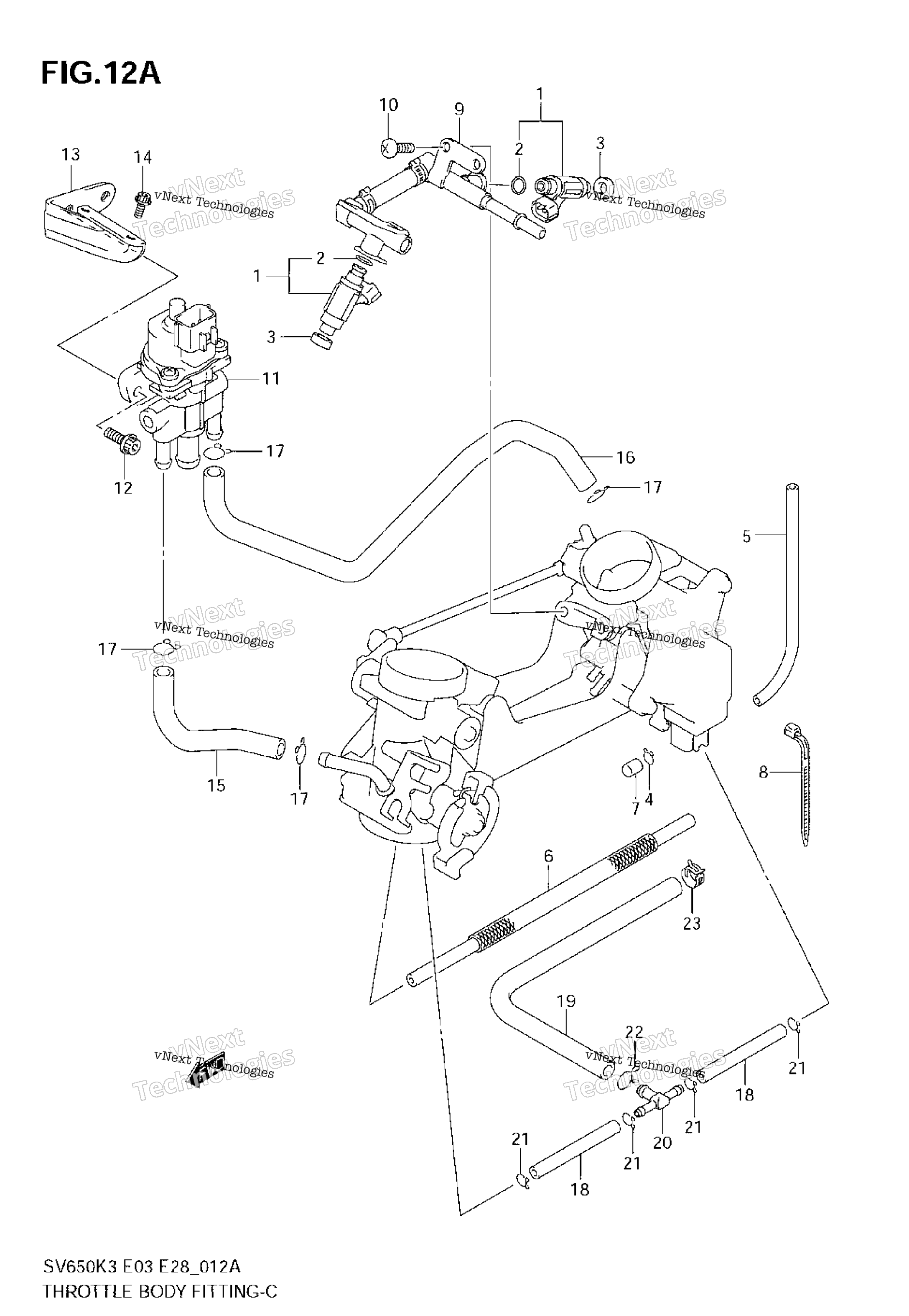 Дроссельный узел Fitting (Model K7)
