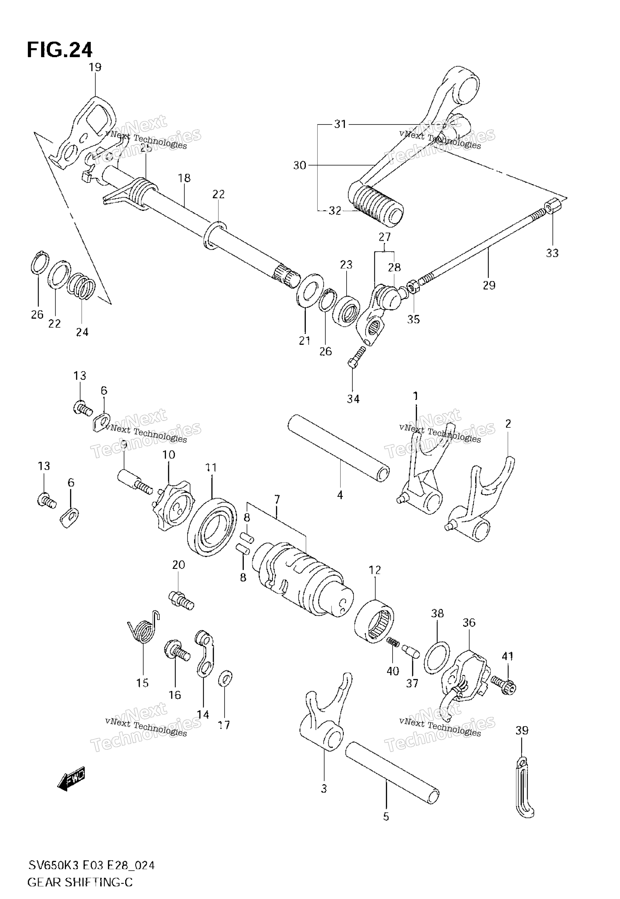 передача Shifting (Model K3)