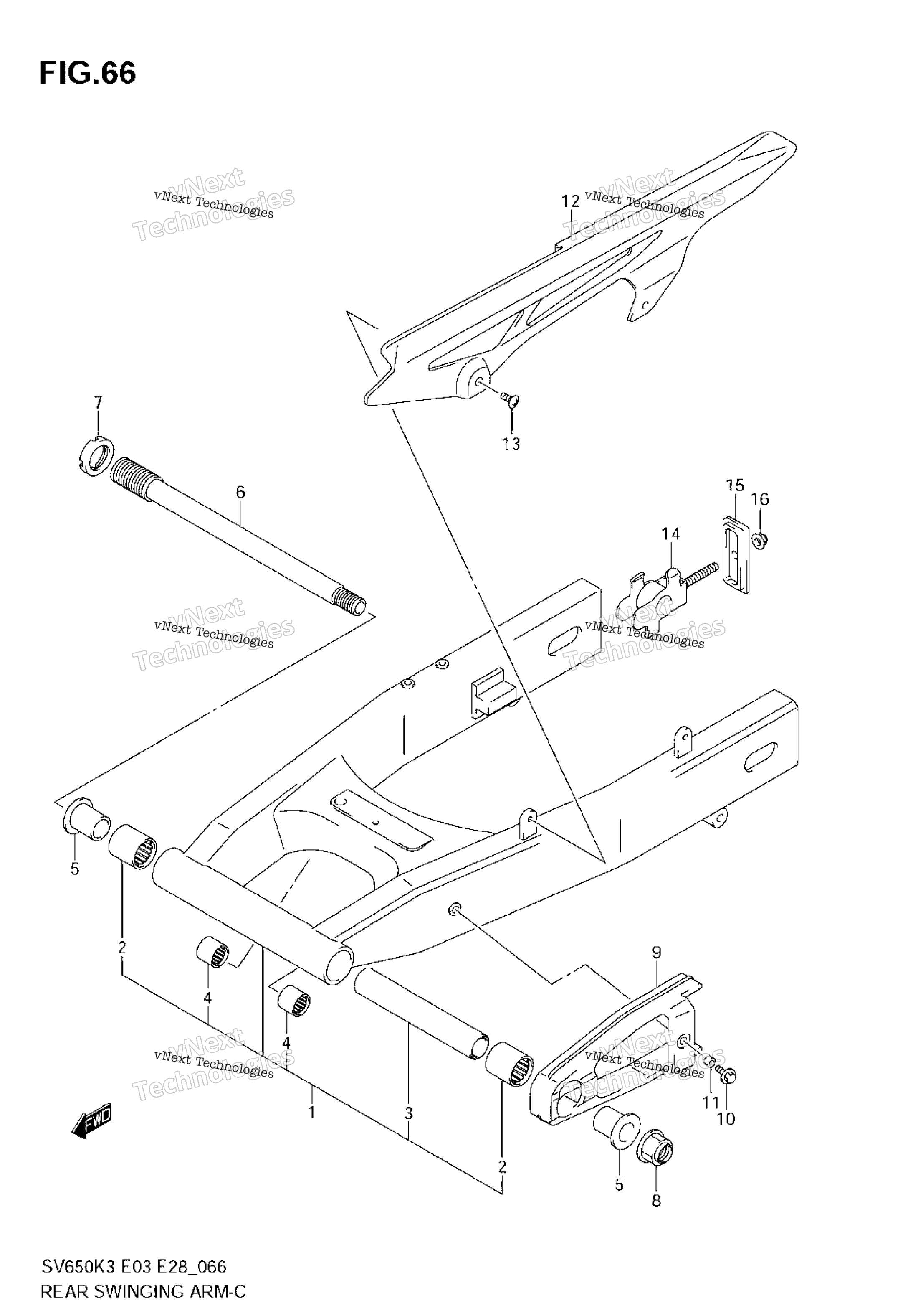задний Swinging Arm