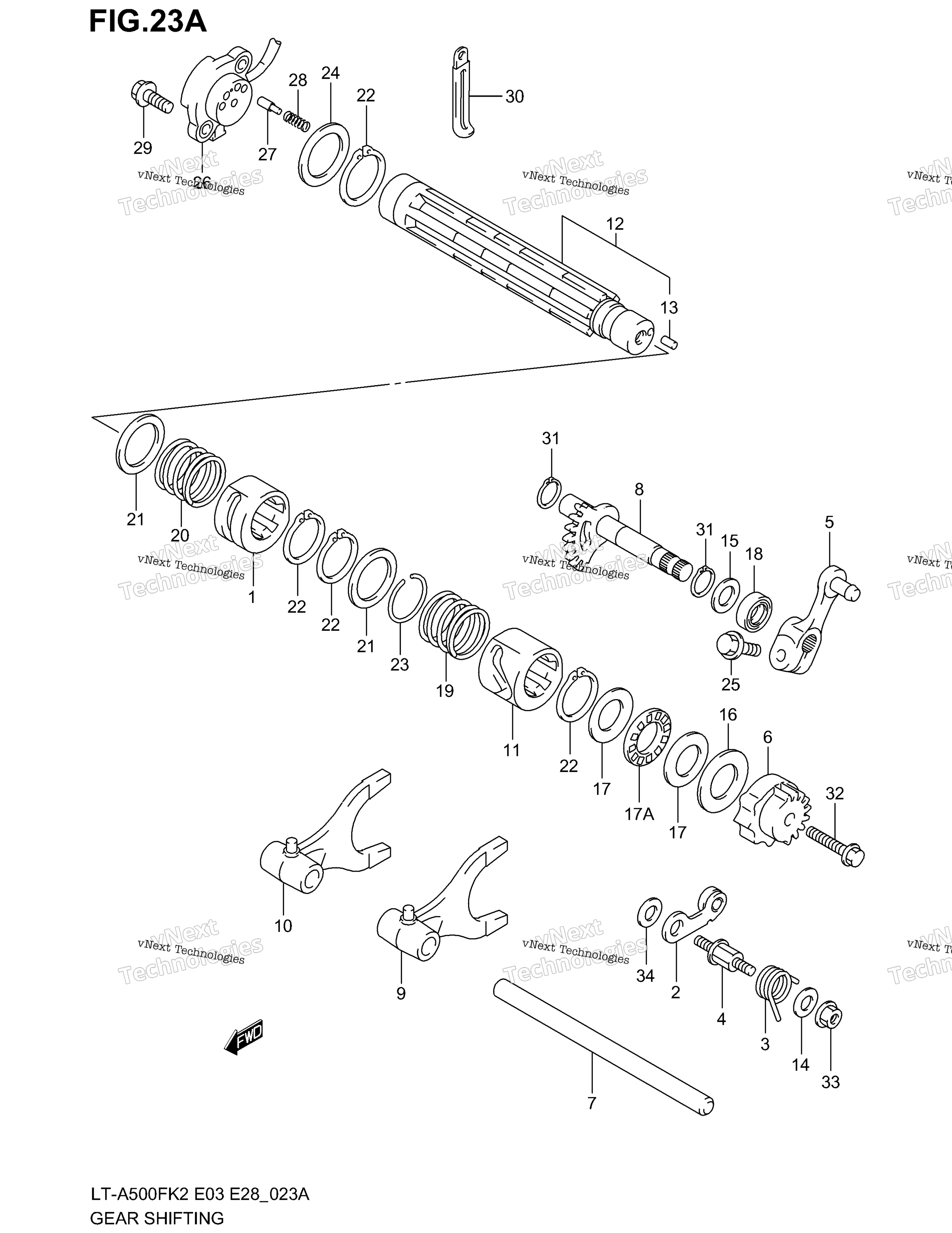 передача Shifting (Model K3)