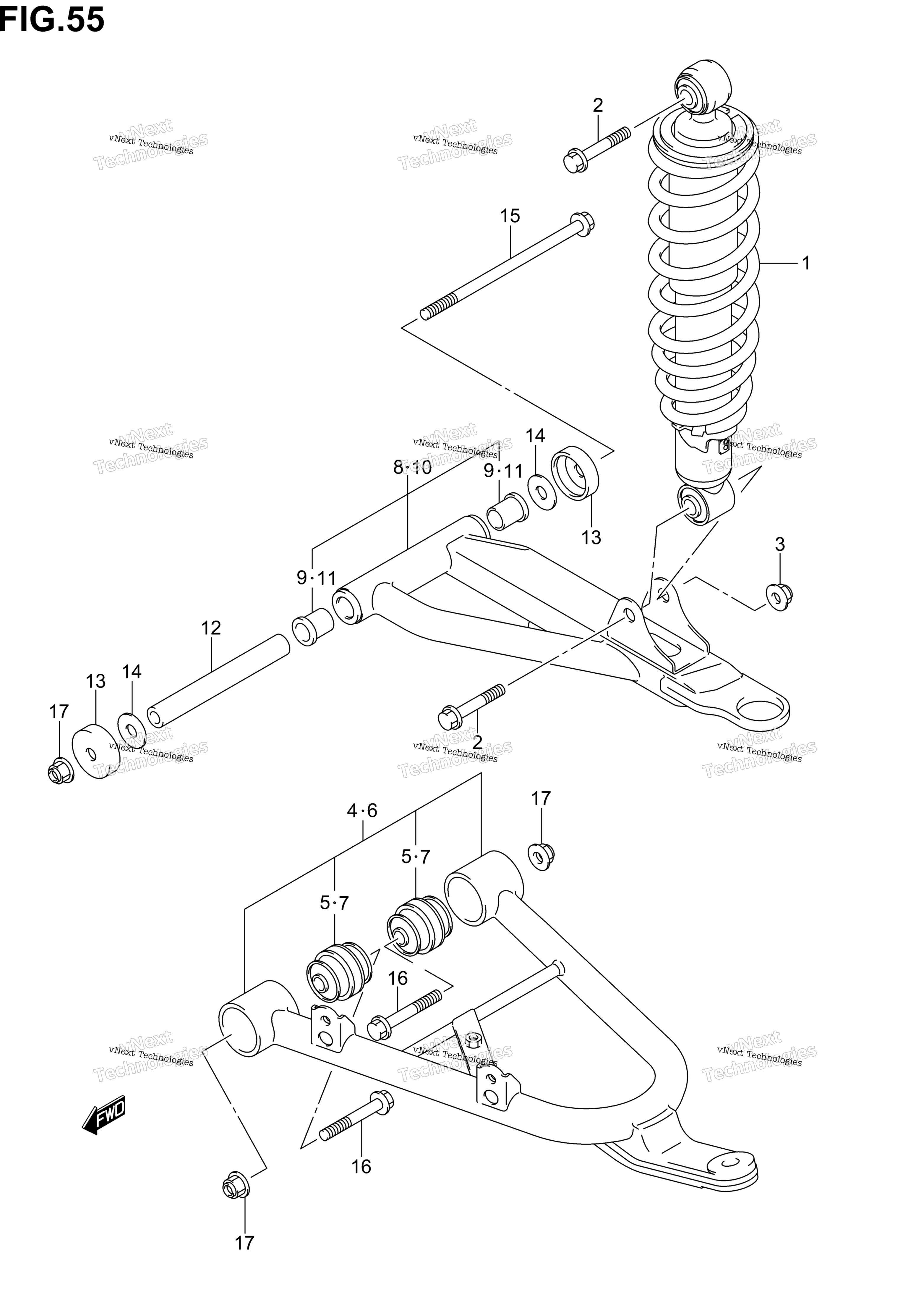 Передняя часть Suspension Arm