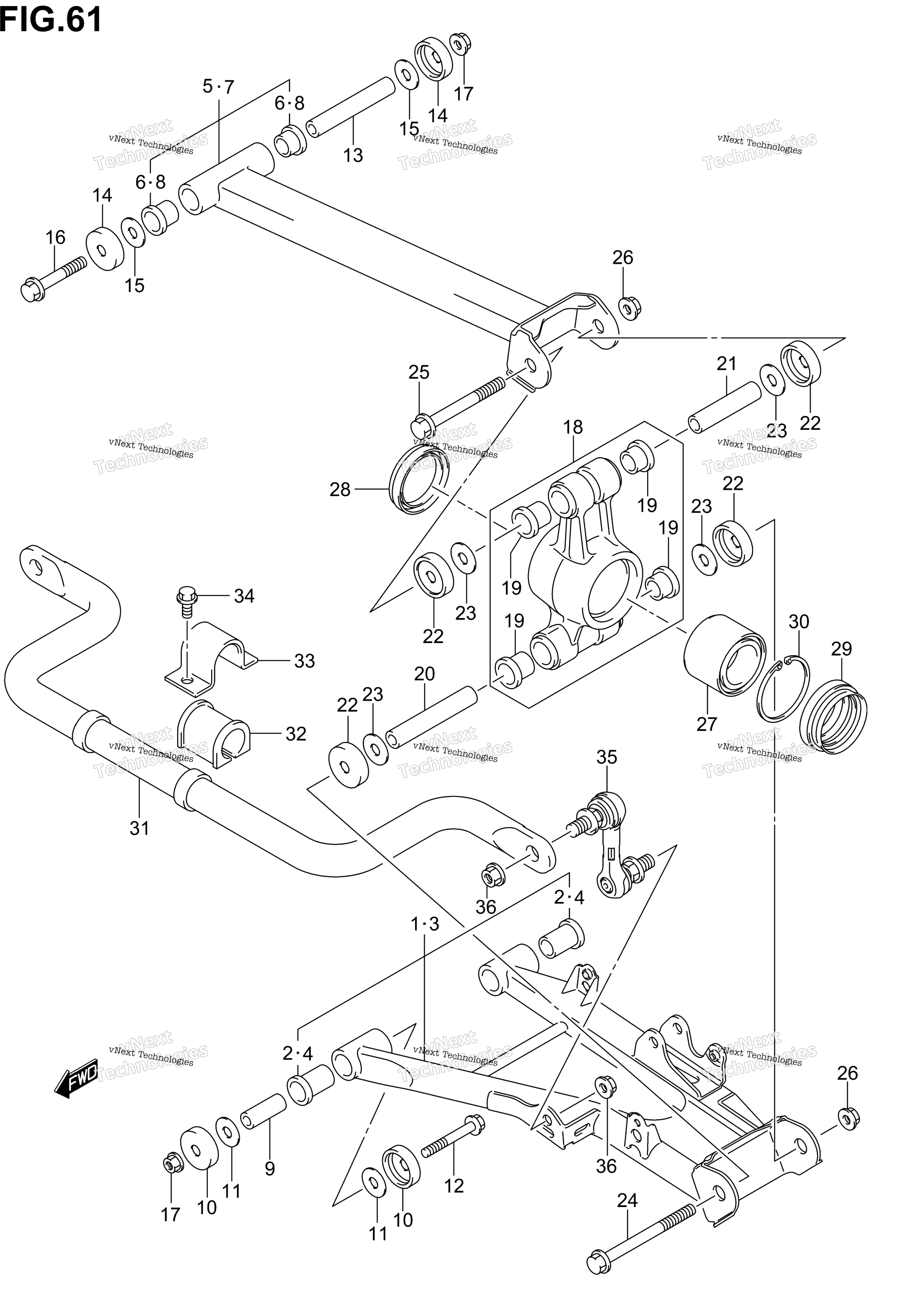 Задняя часть Suspension Arm