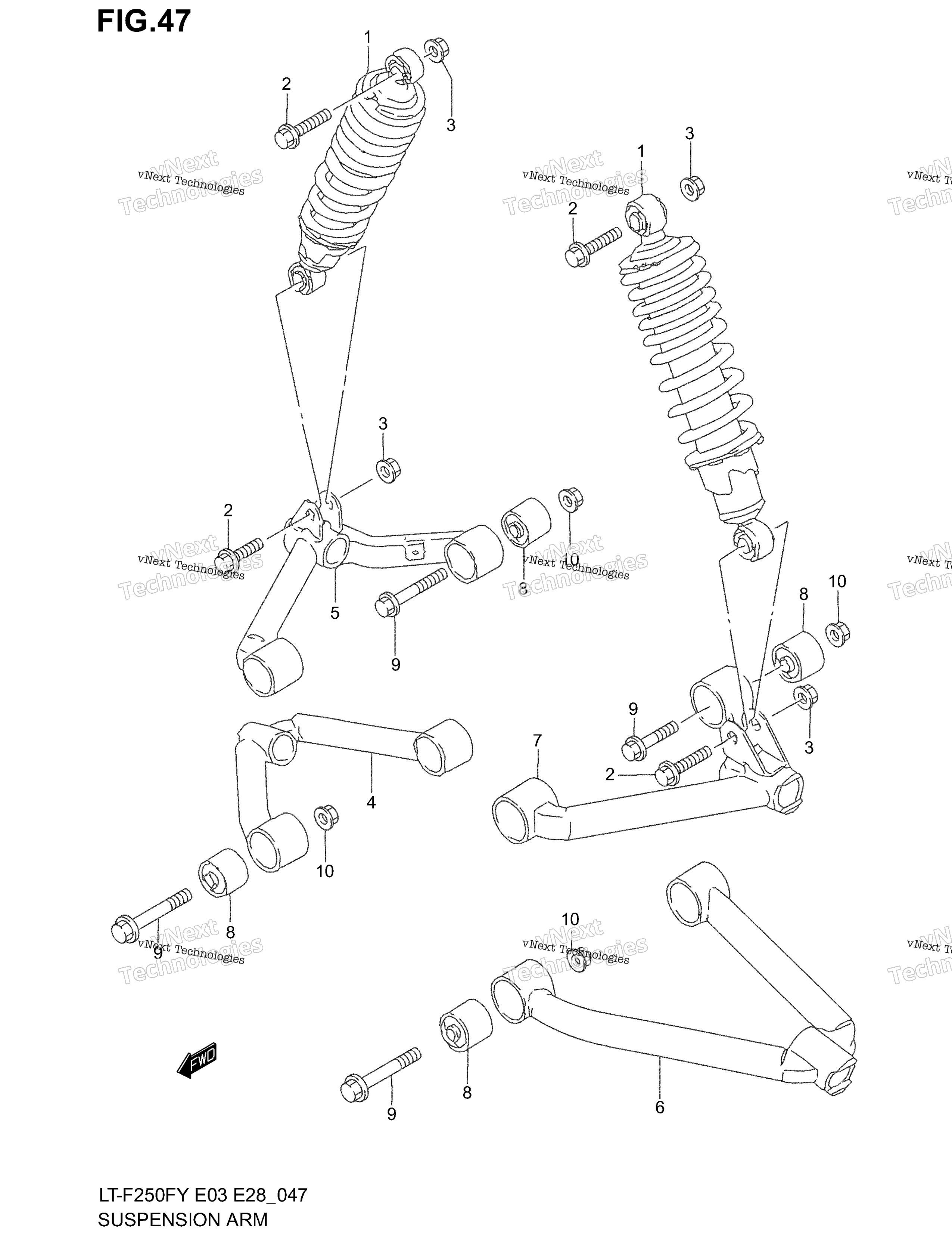 Передняя часть Suspension Arm