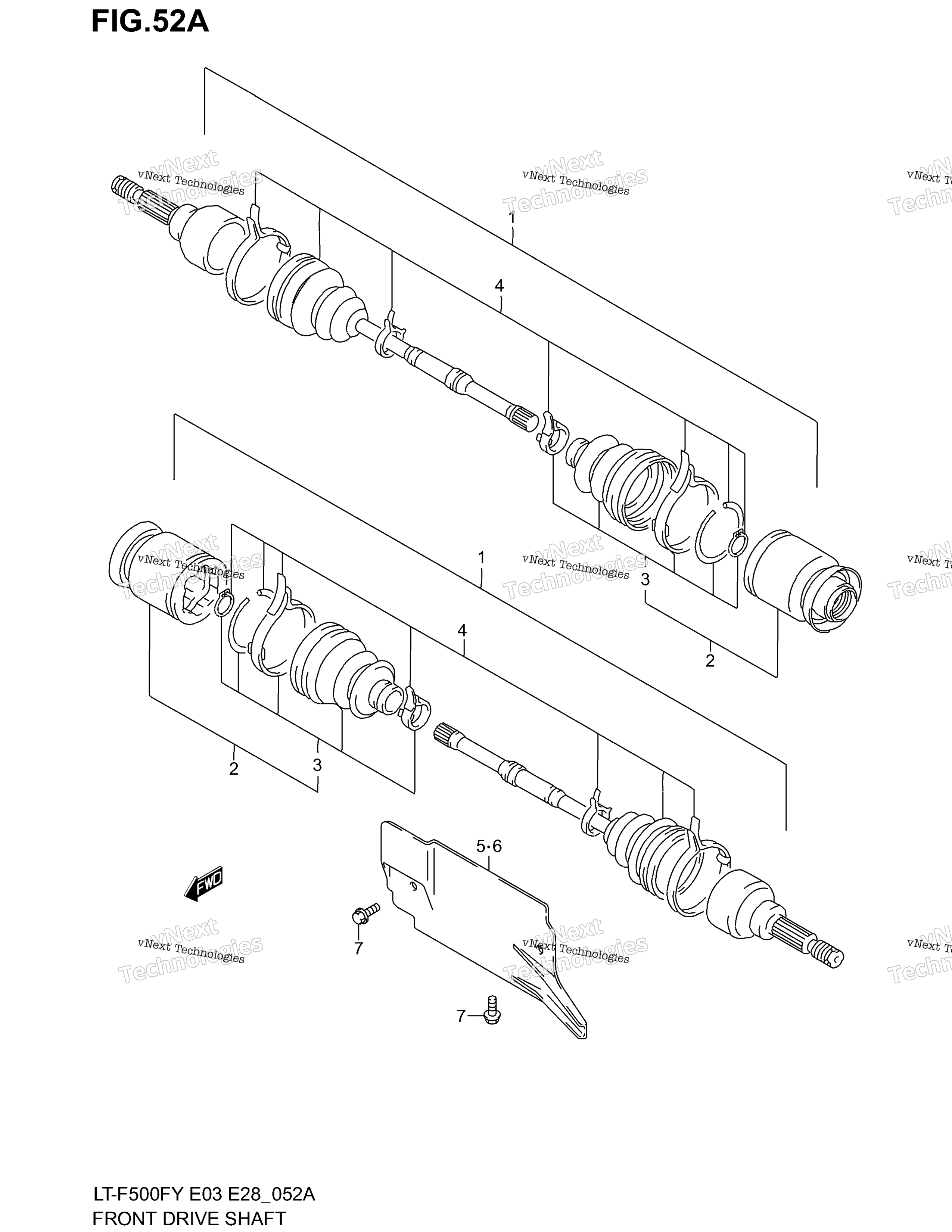 Передняя часть Drive Shaft (Model Y)