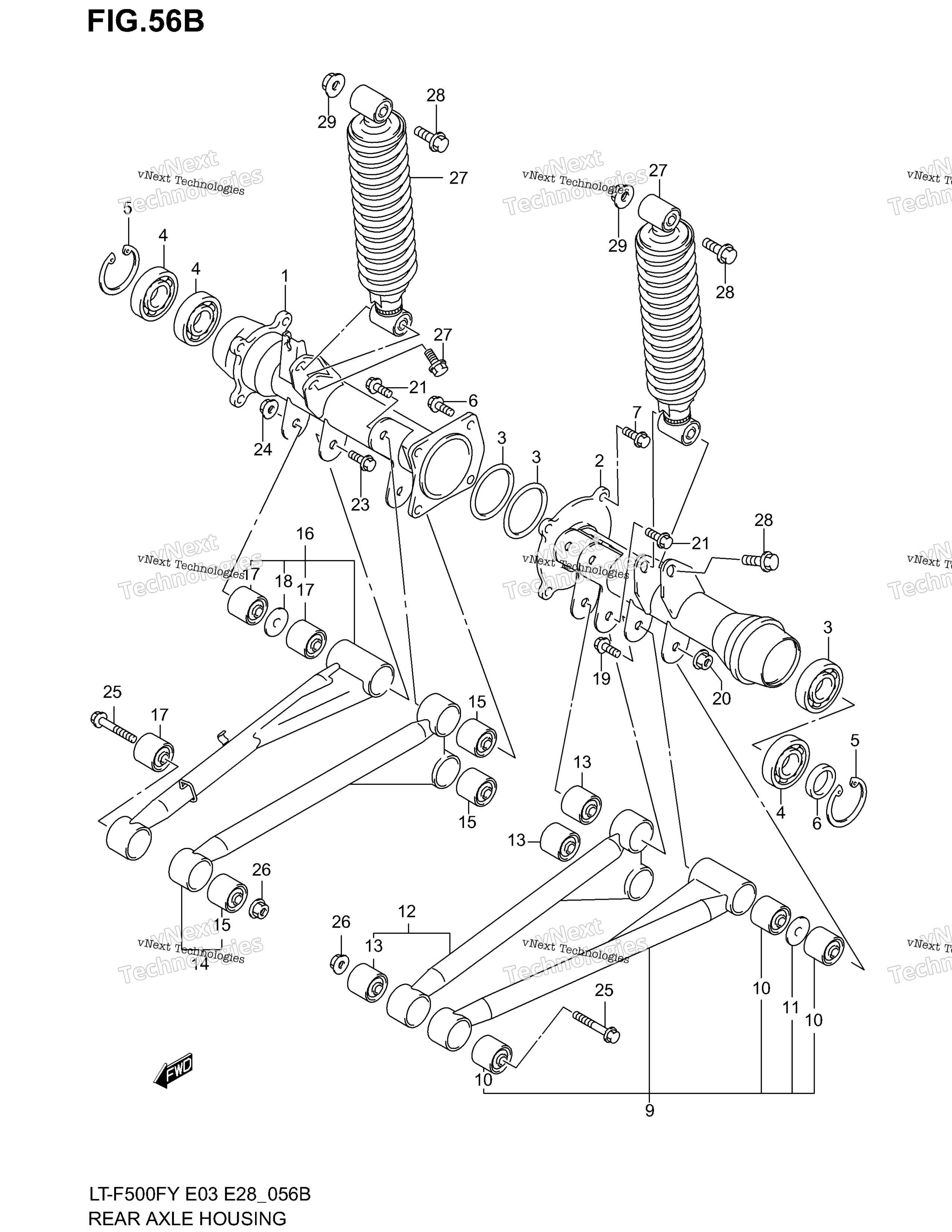 задний мост Housing (Model K1 / K2)