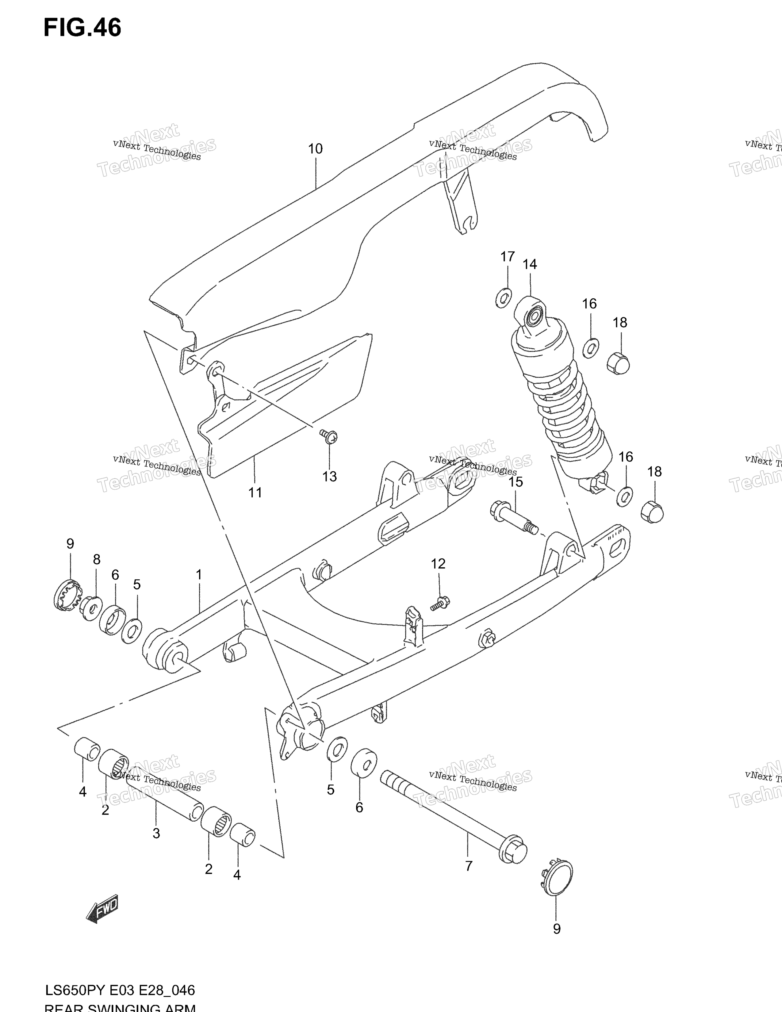 задний Swinging Arm