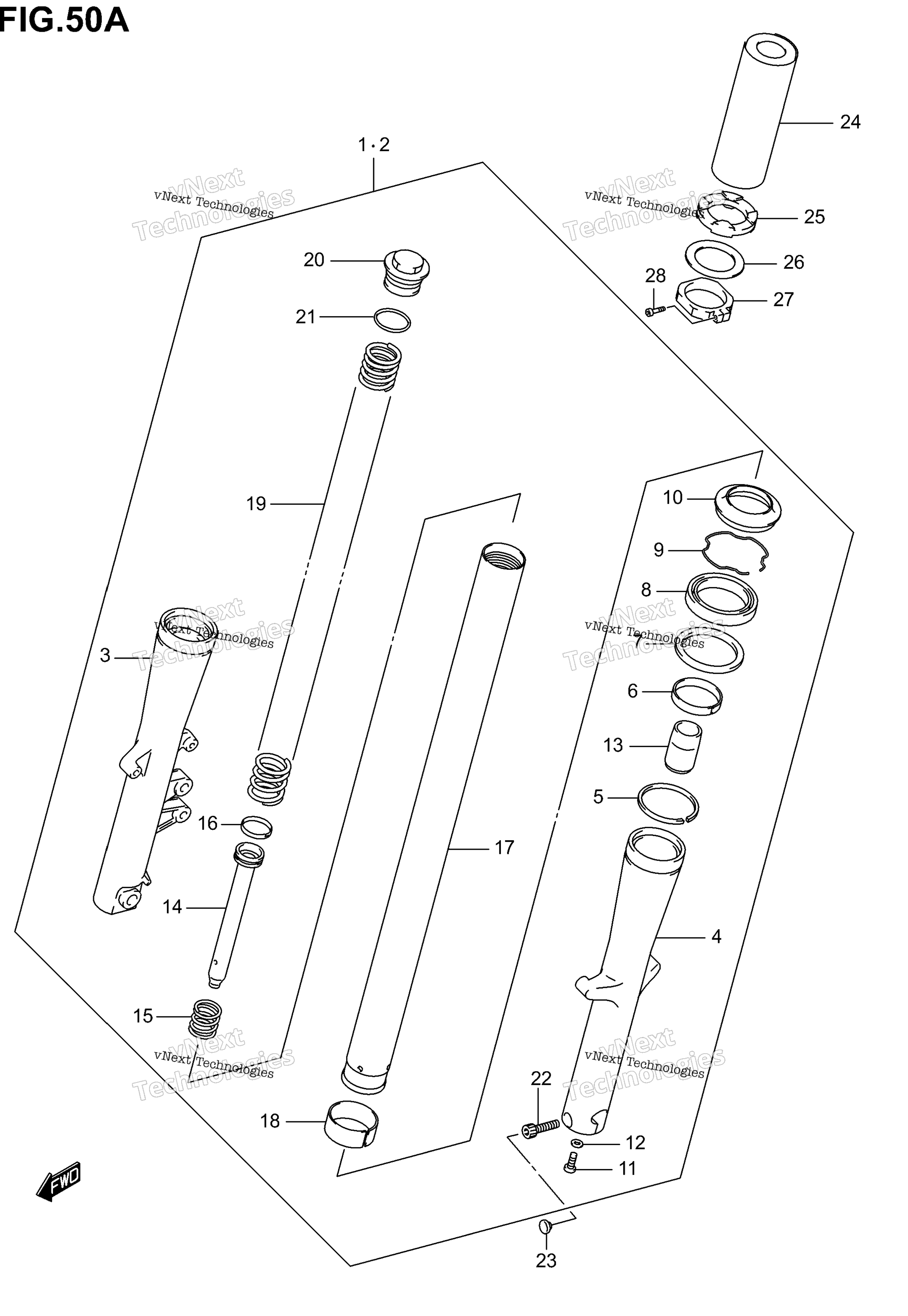 Передний амортизатор (Model K5)