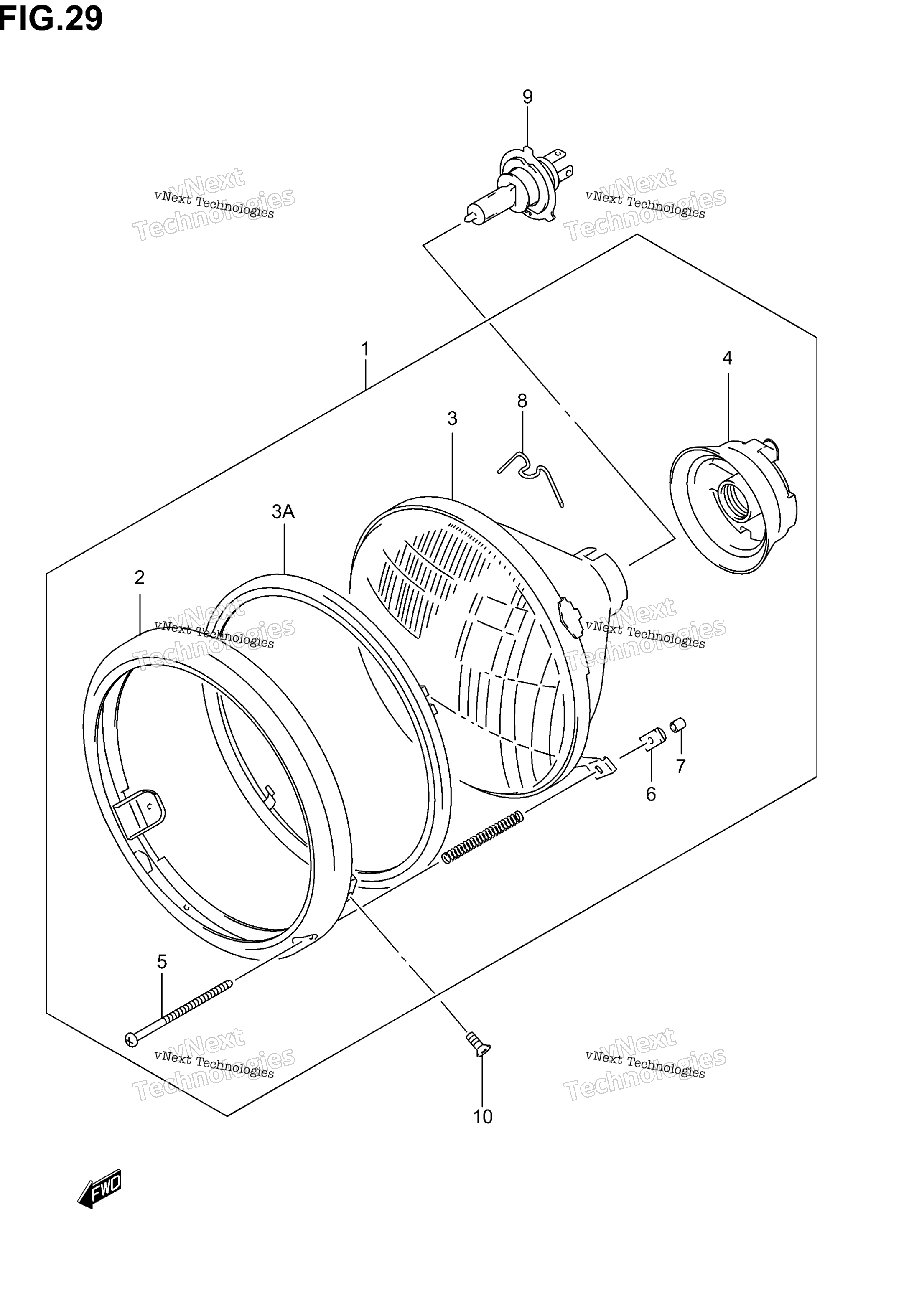 Фара Assy (Model K1/K2/K3/K4)