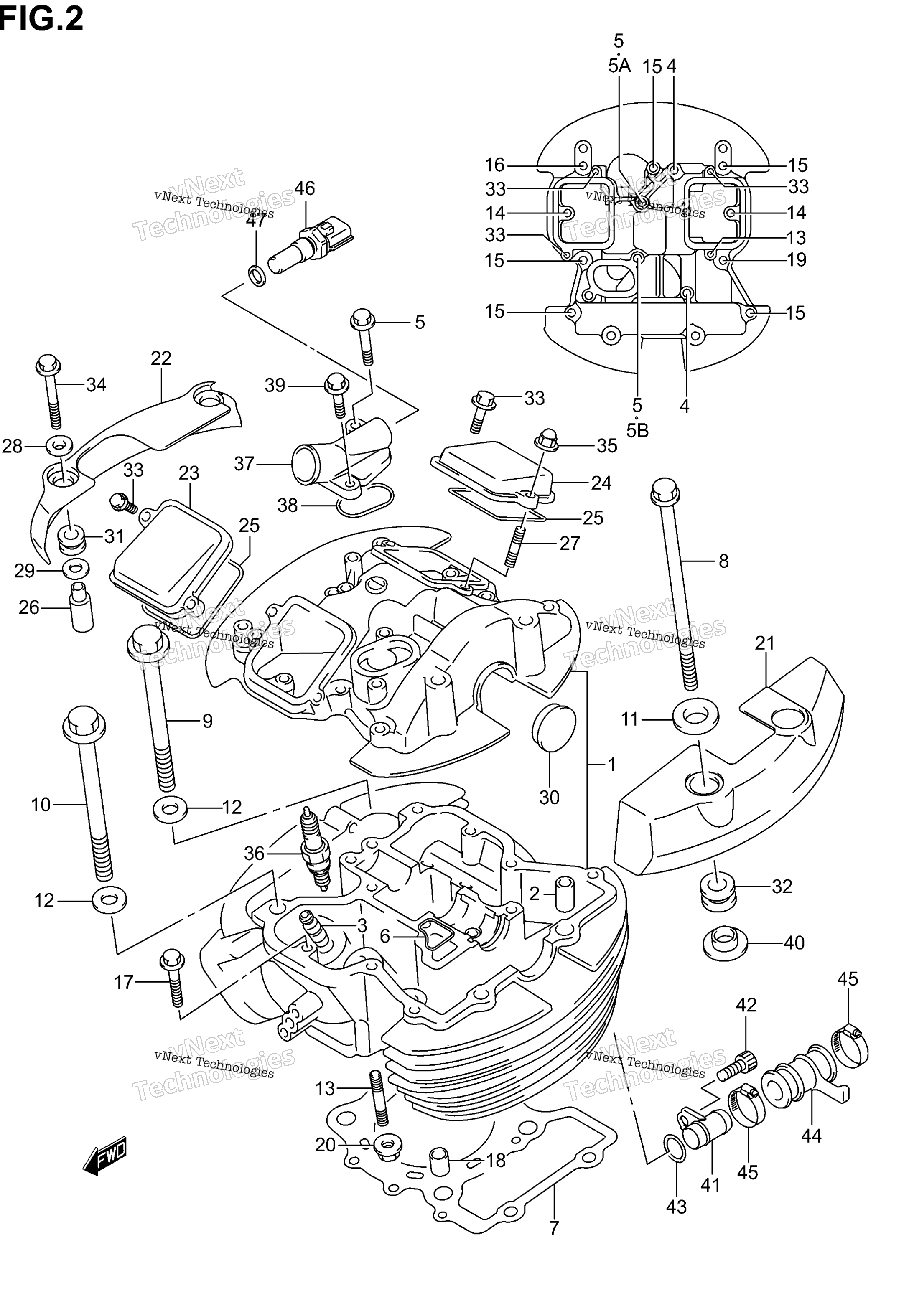 Передняя часть CYLINDER HEAD