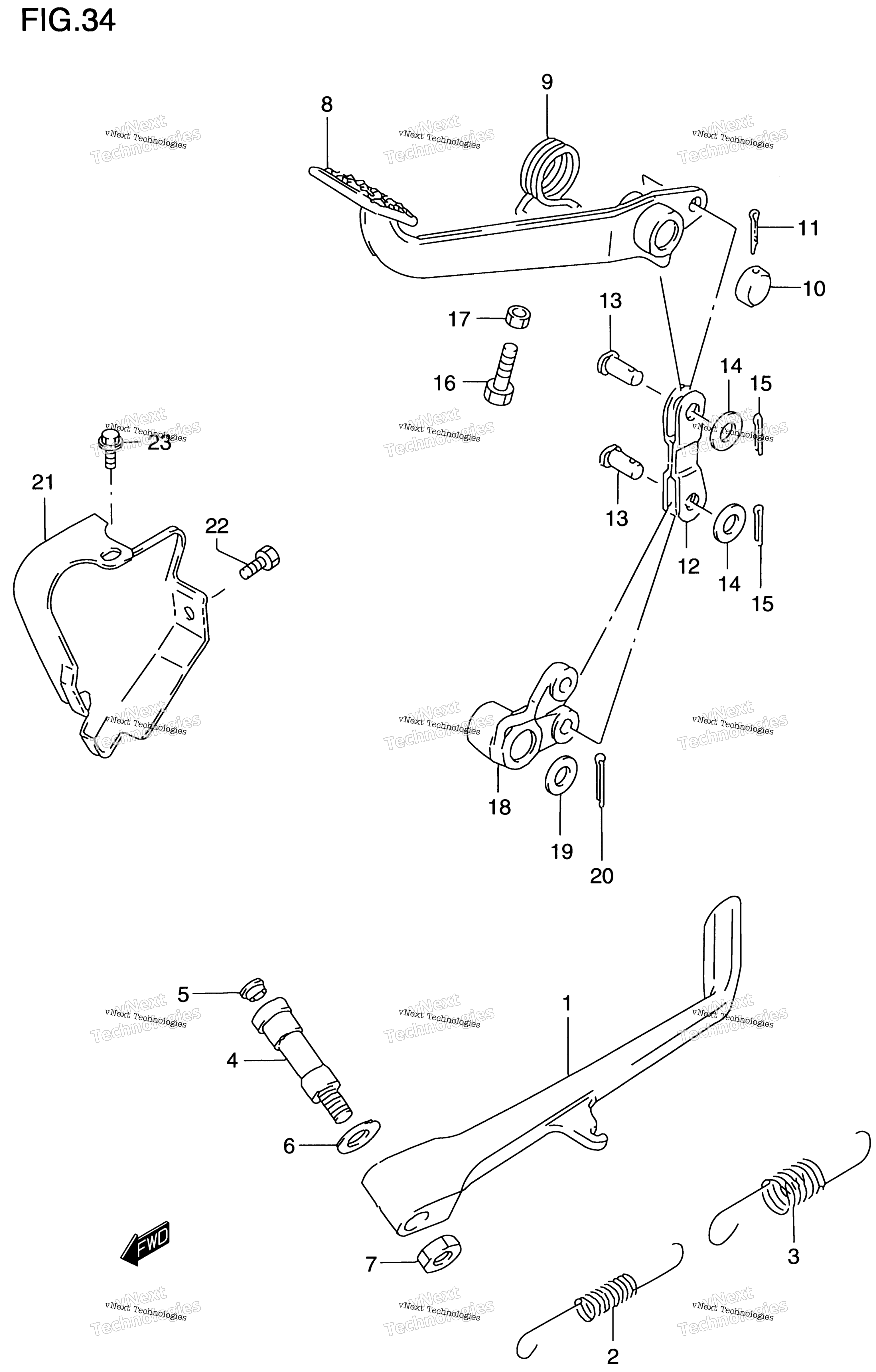 Винт Stand - Rear Brake