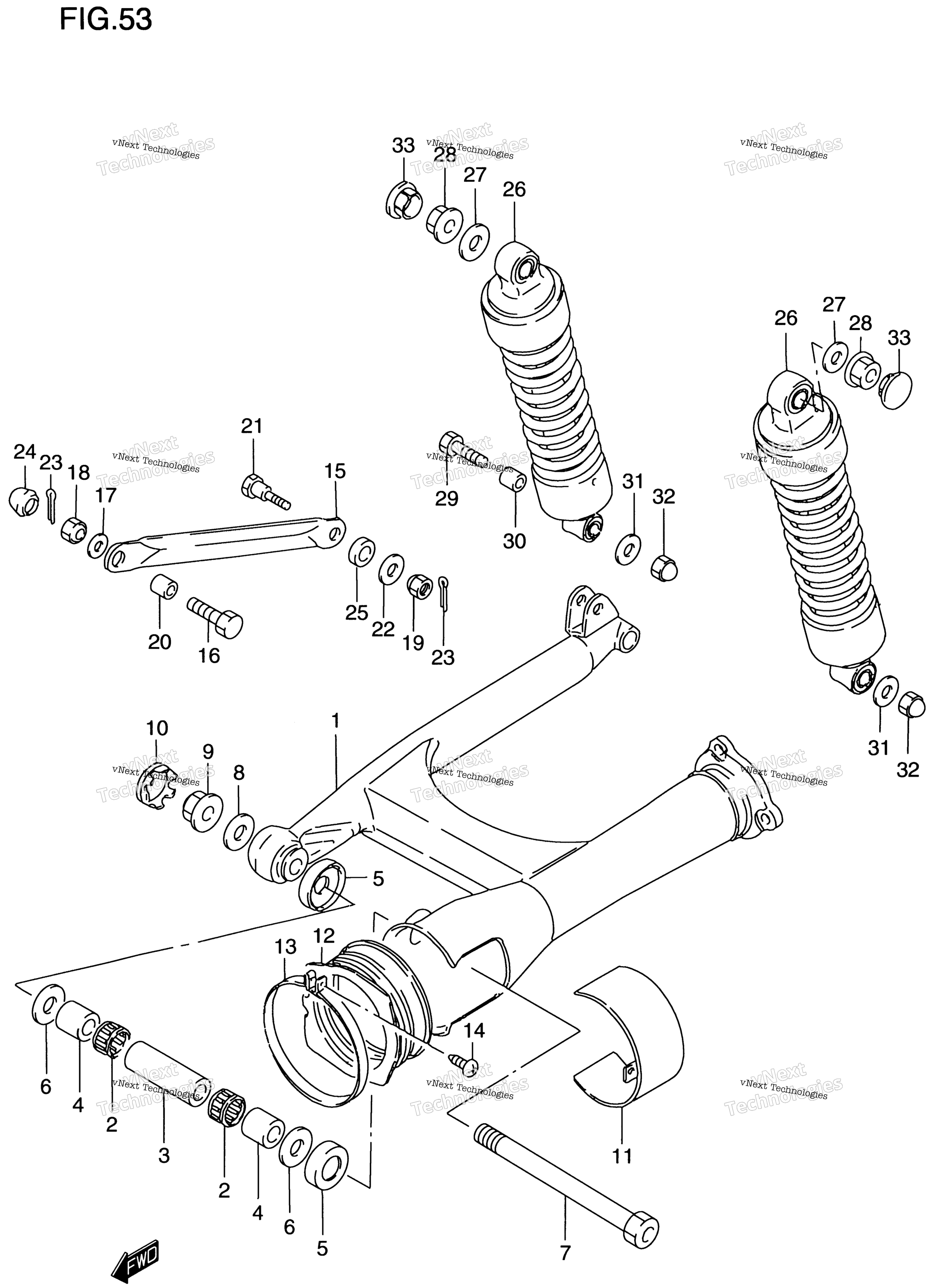 задний Swinging Arm