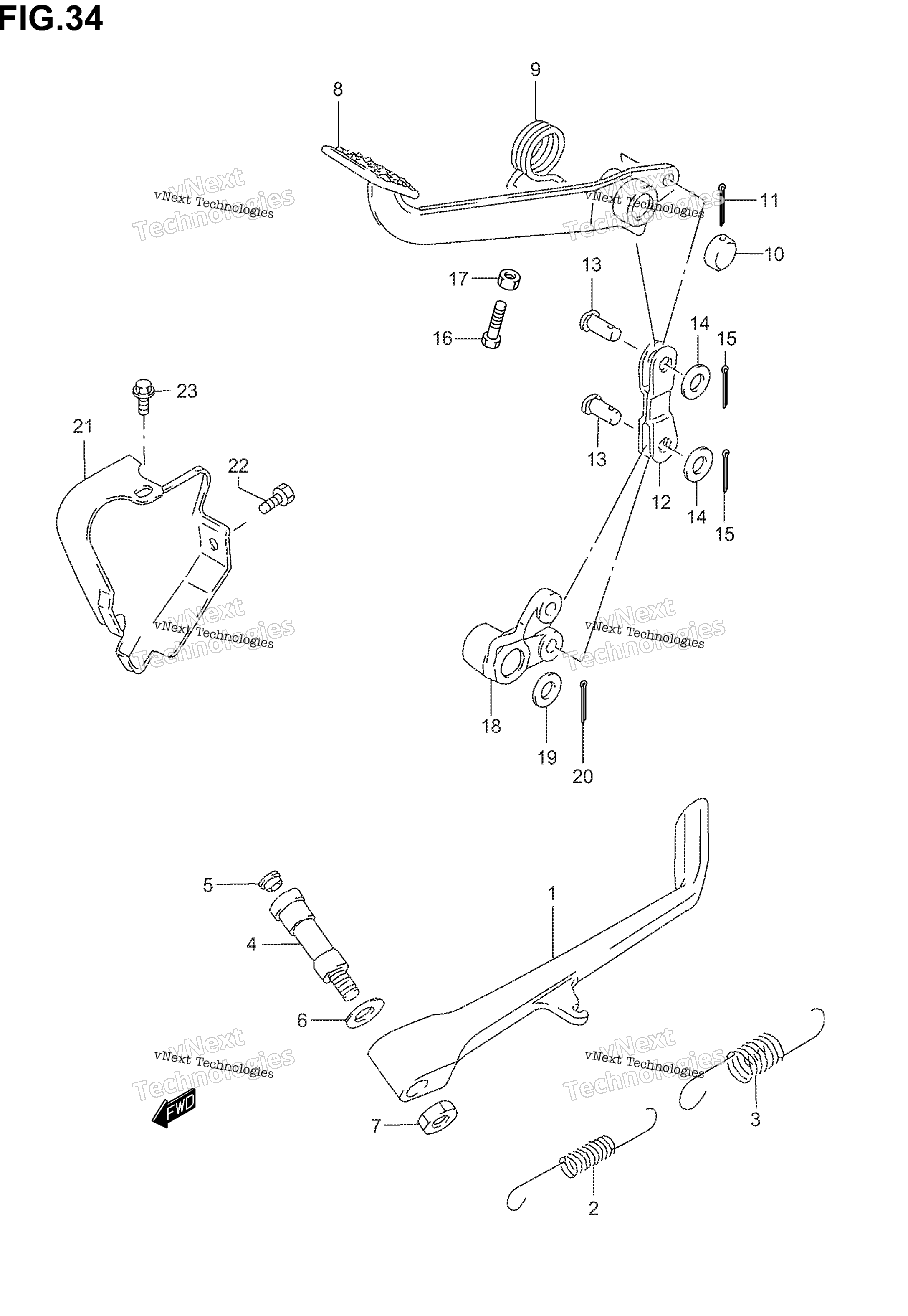 Винт Stand - Rear Brake