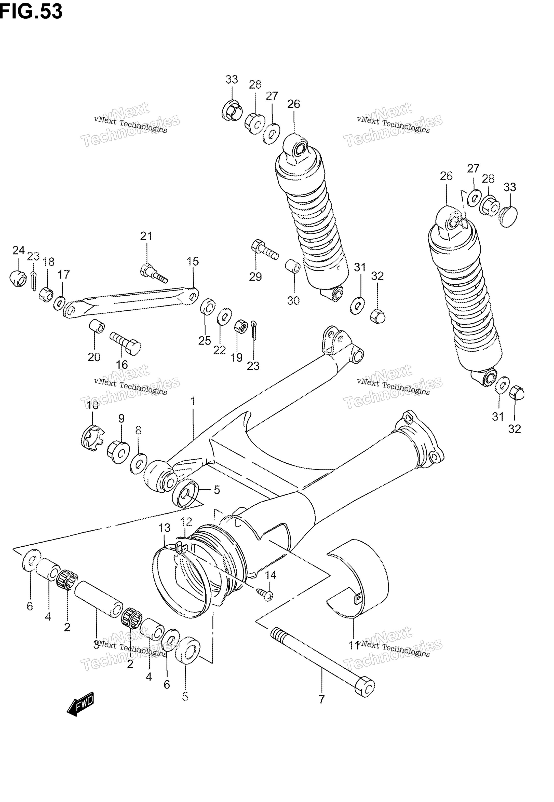 задний Swinging Arm