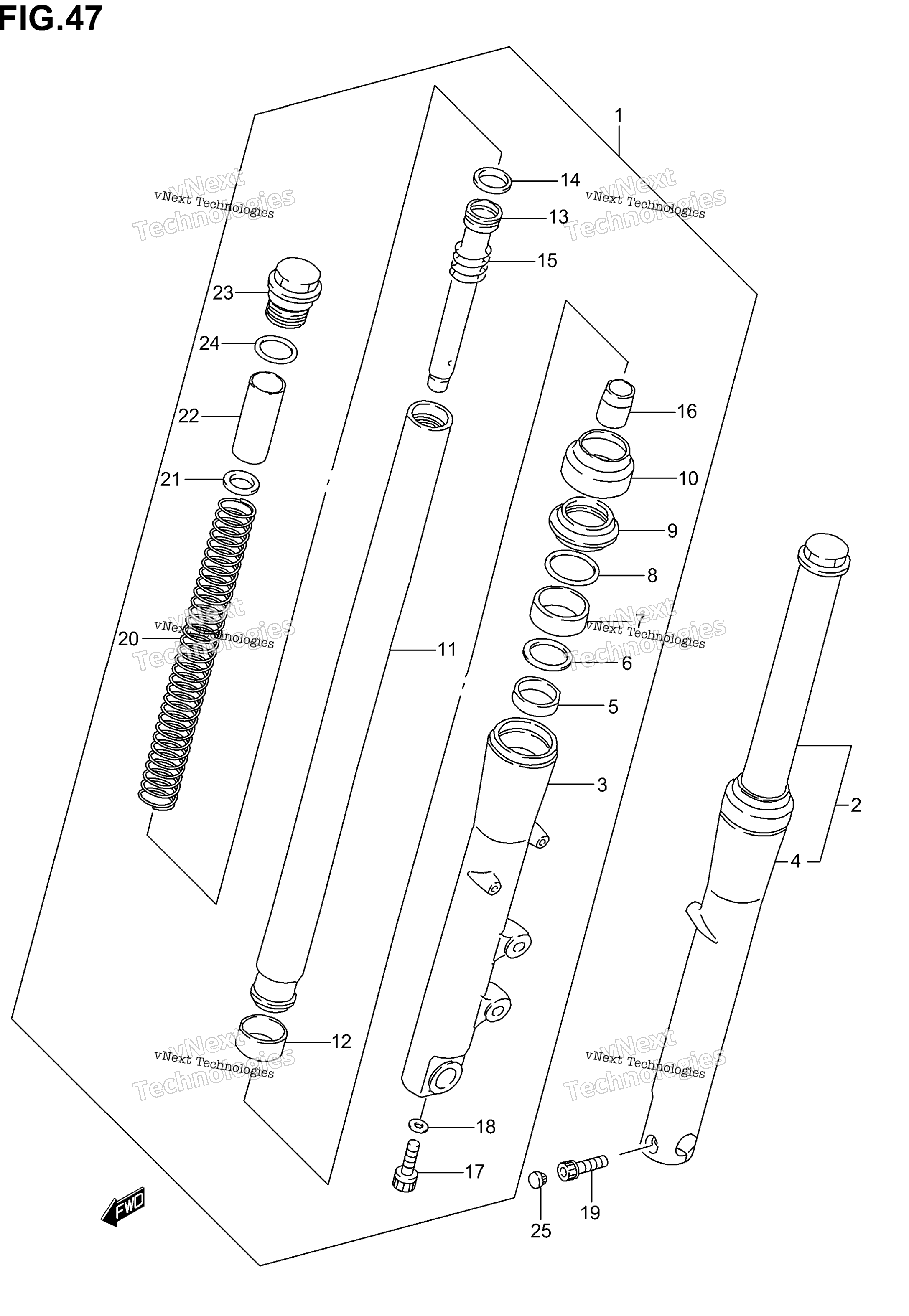 Передний амортизатор (Model K1/K2/K3/K4)