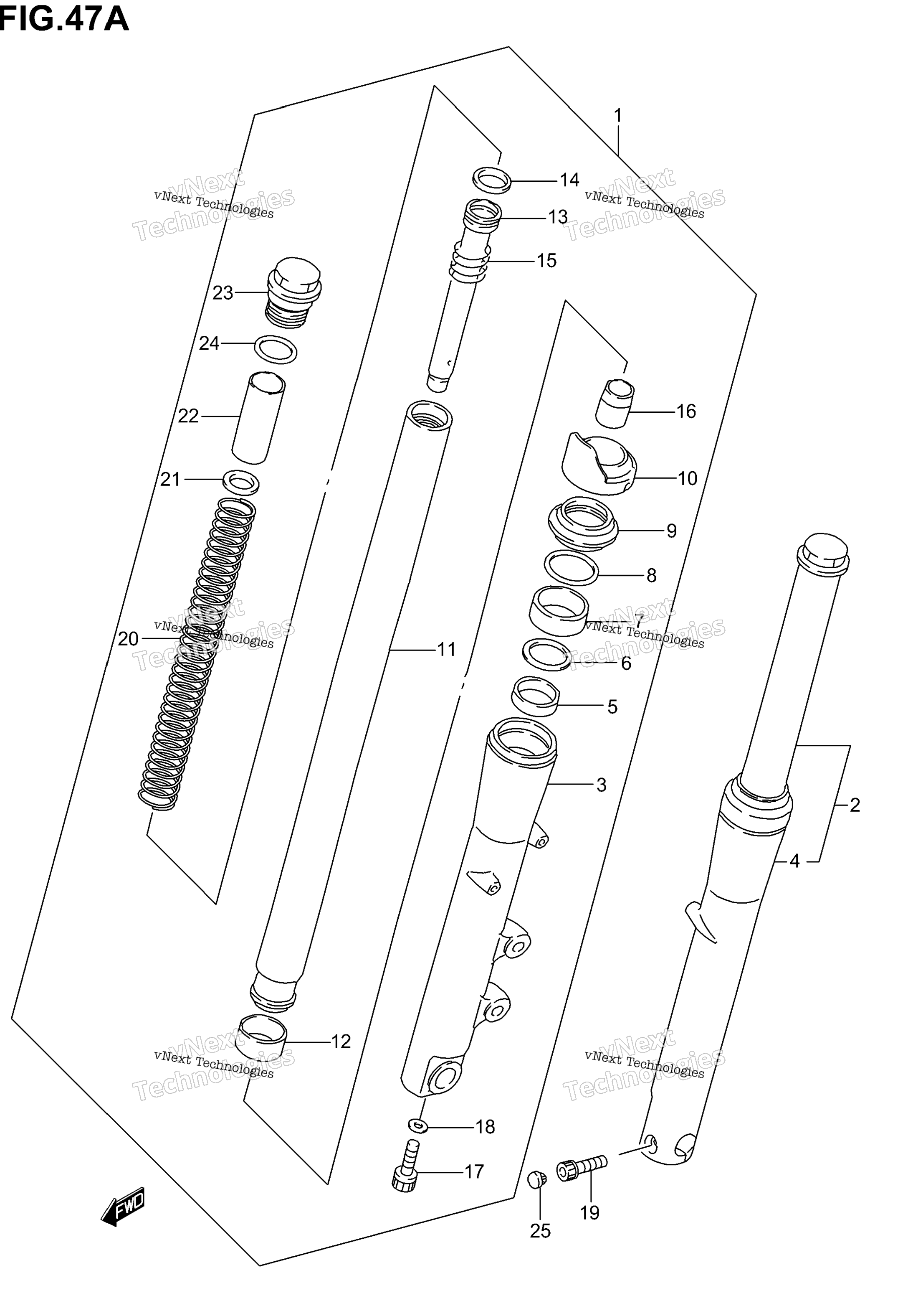 Передний амортизатор (Model K5)