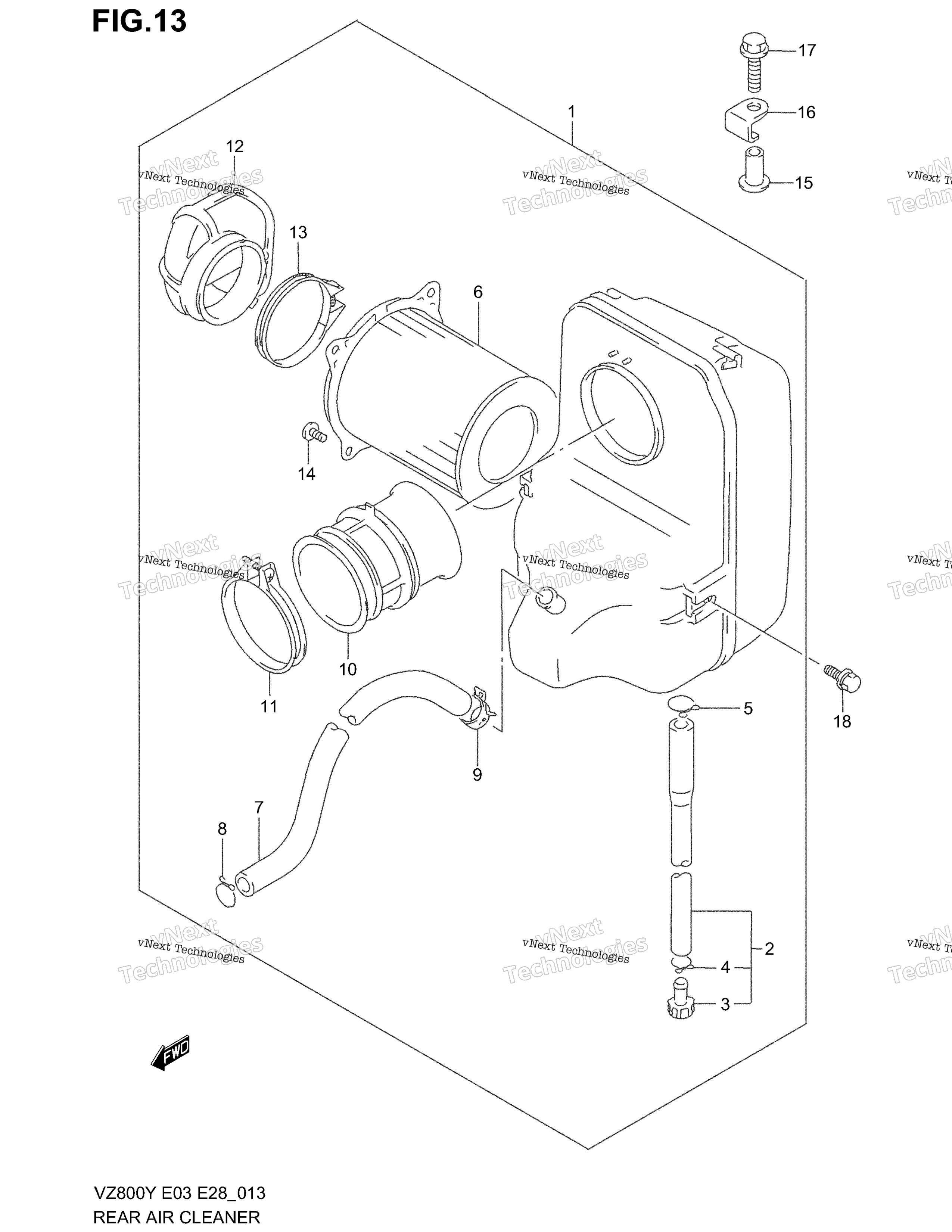 Задняя часть Air Cleaner