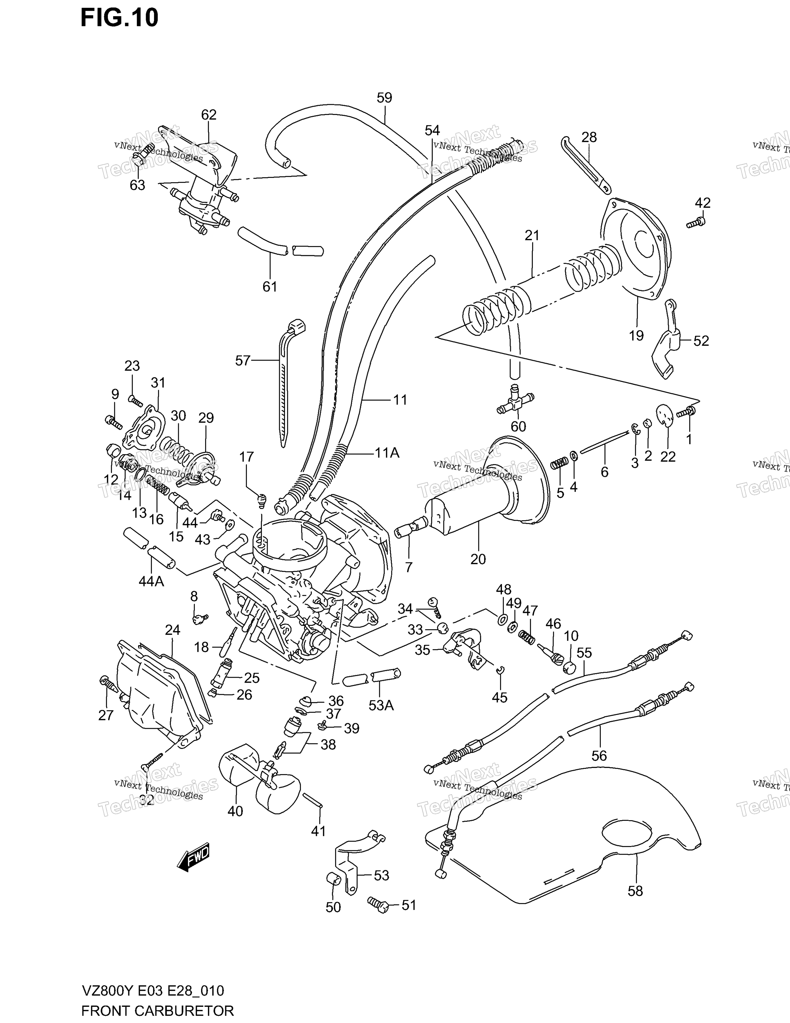 Передняя часть Carburetor