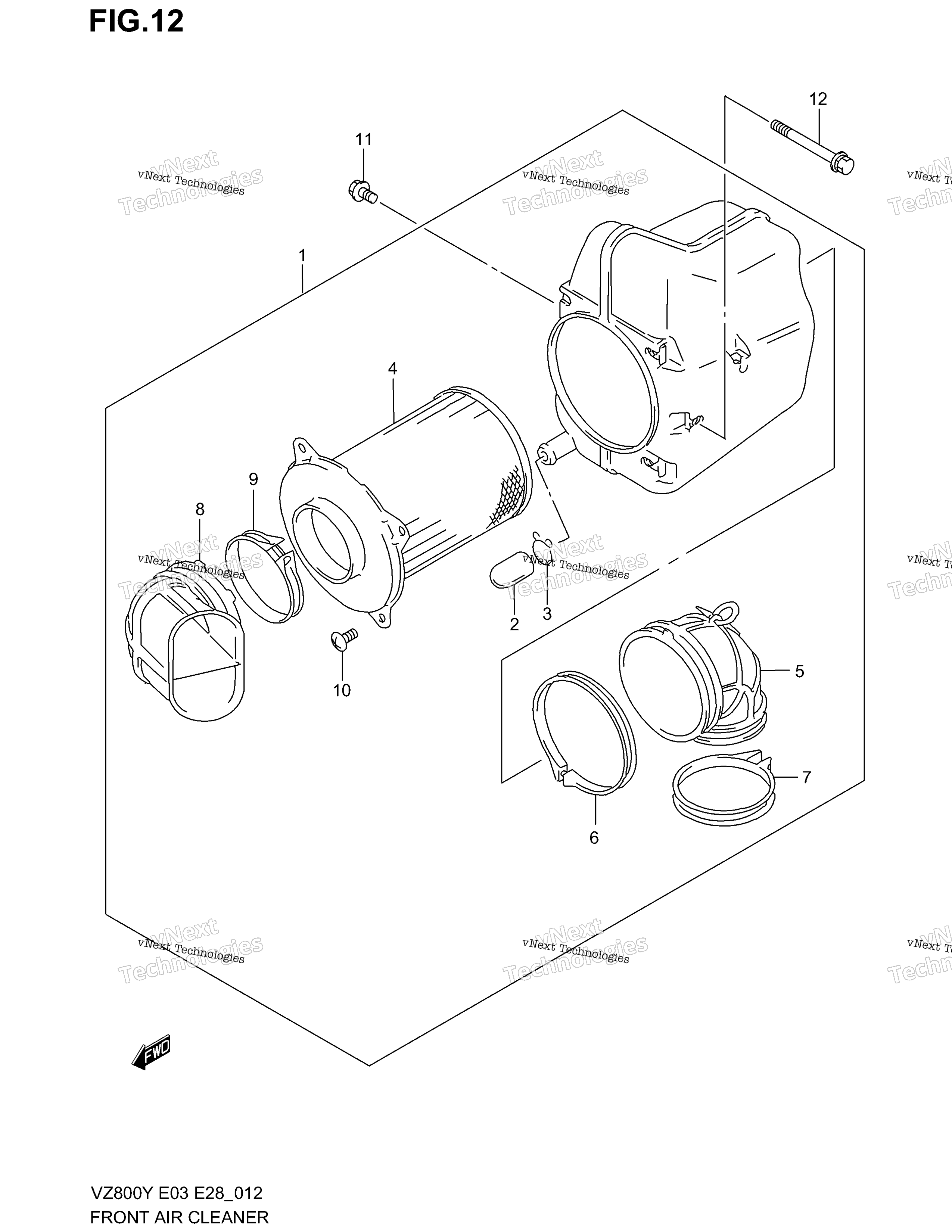 Передняя часть Air Cleaner