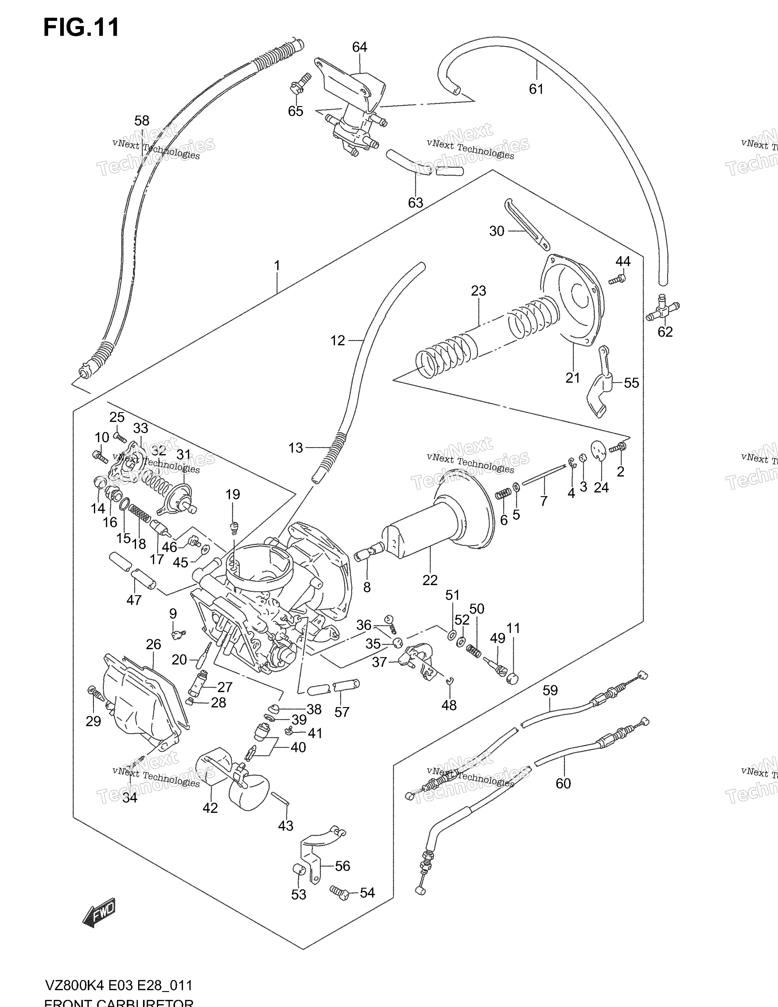 Передняя часть Carburetor