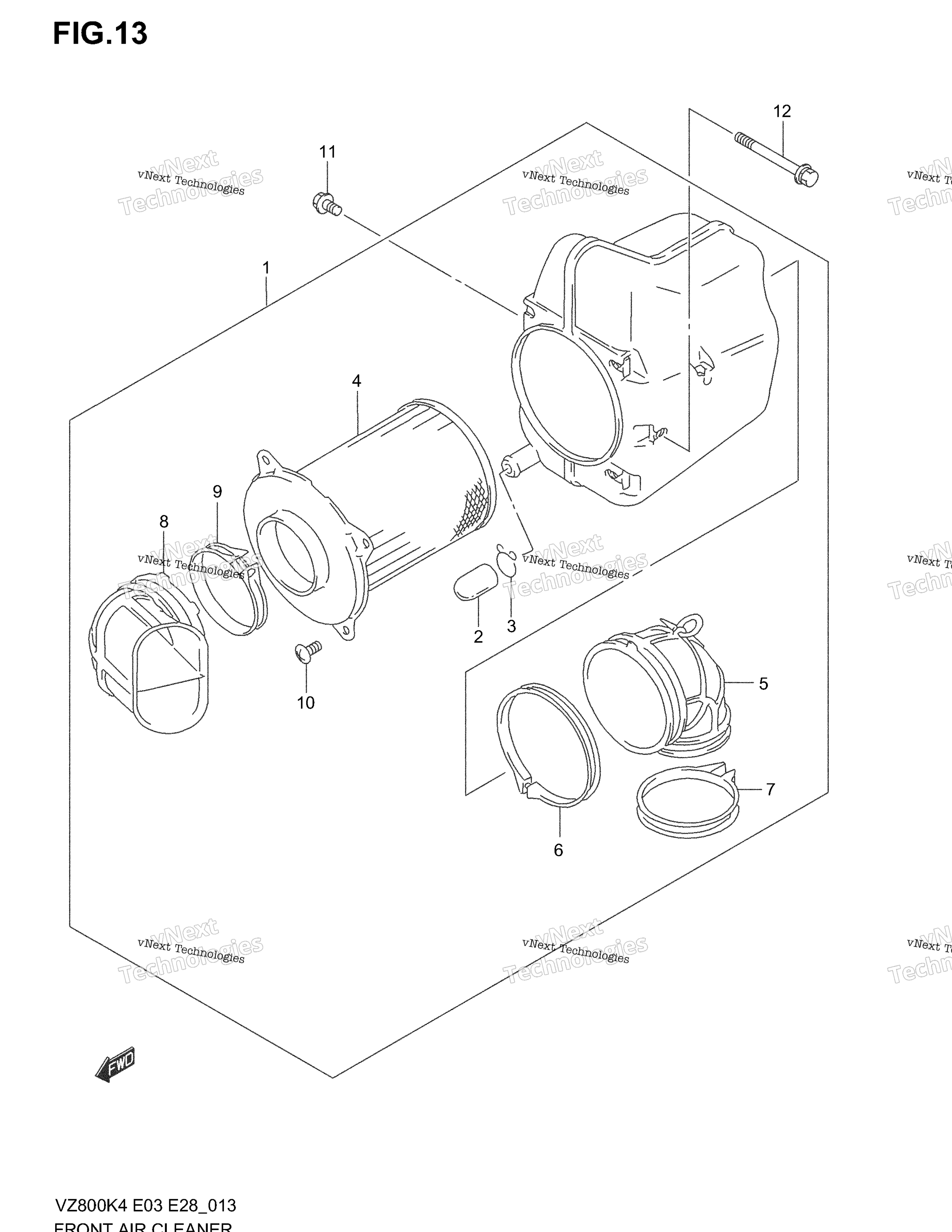 Передняя часть Air Cleaner