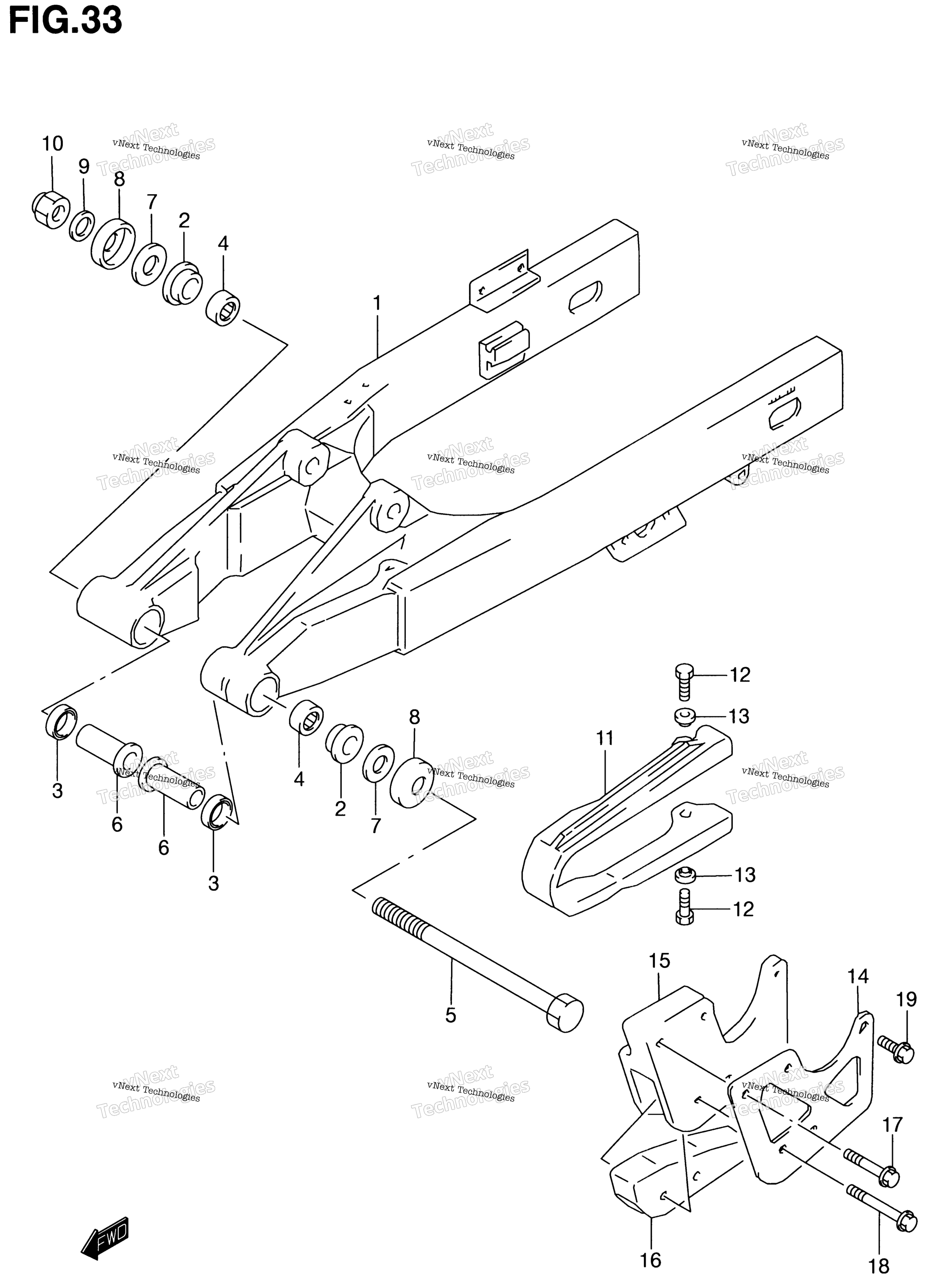 задний Swinging Arm