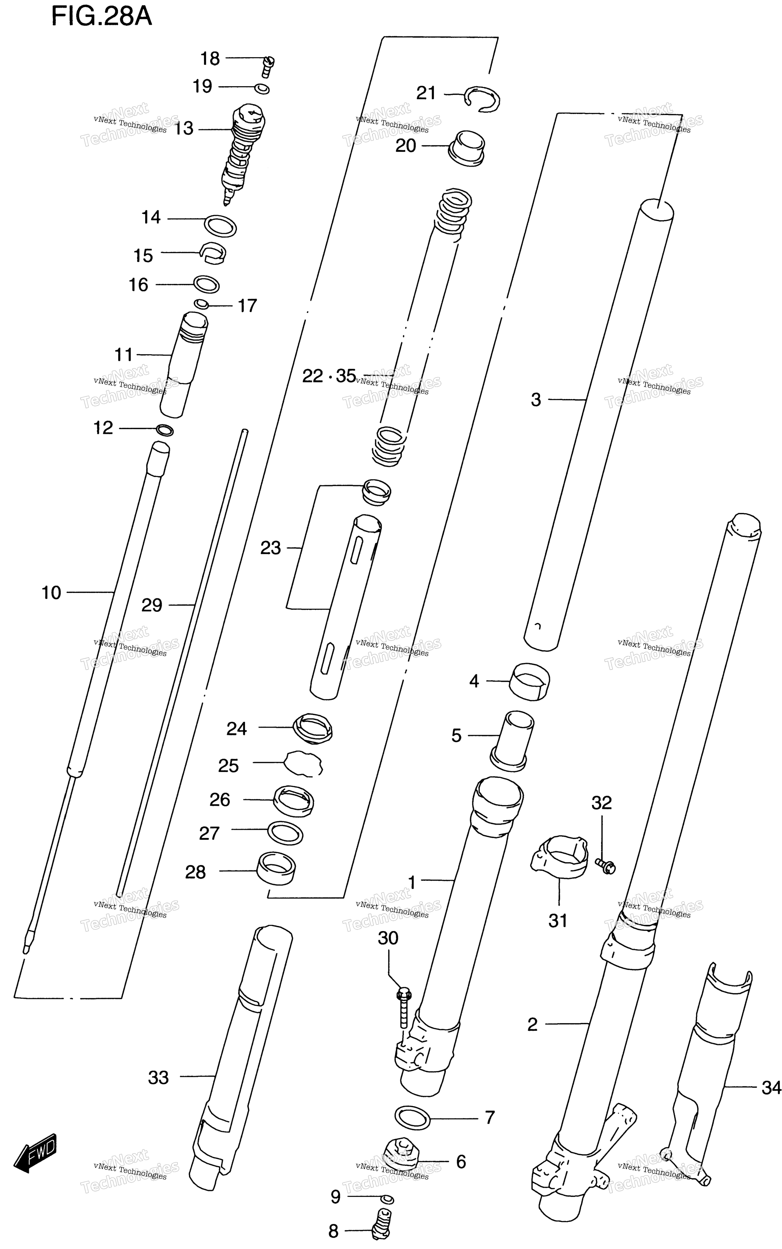 Передний амортизатор (Model V)