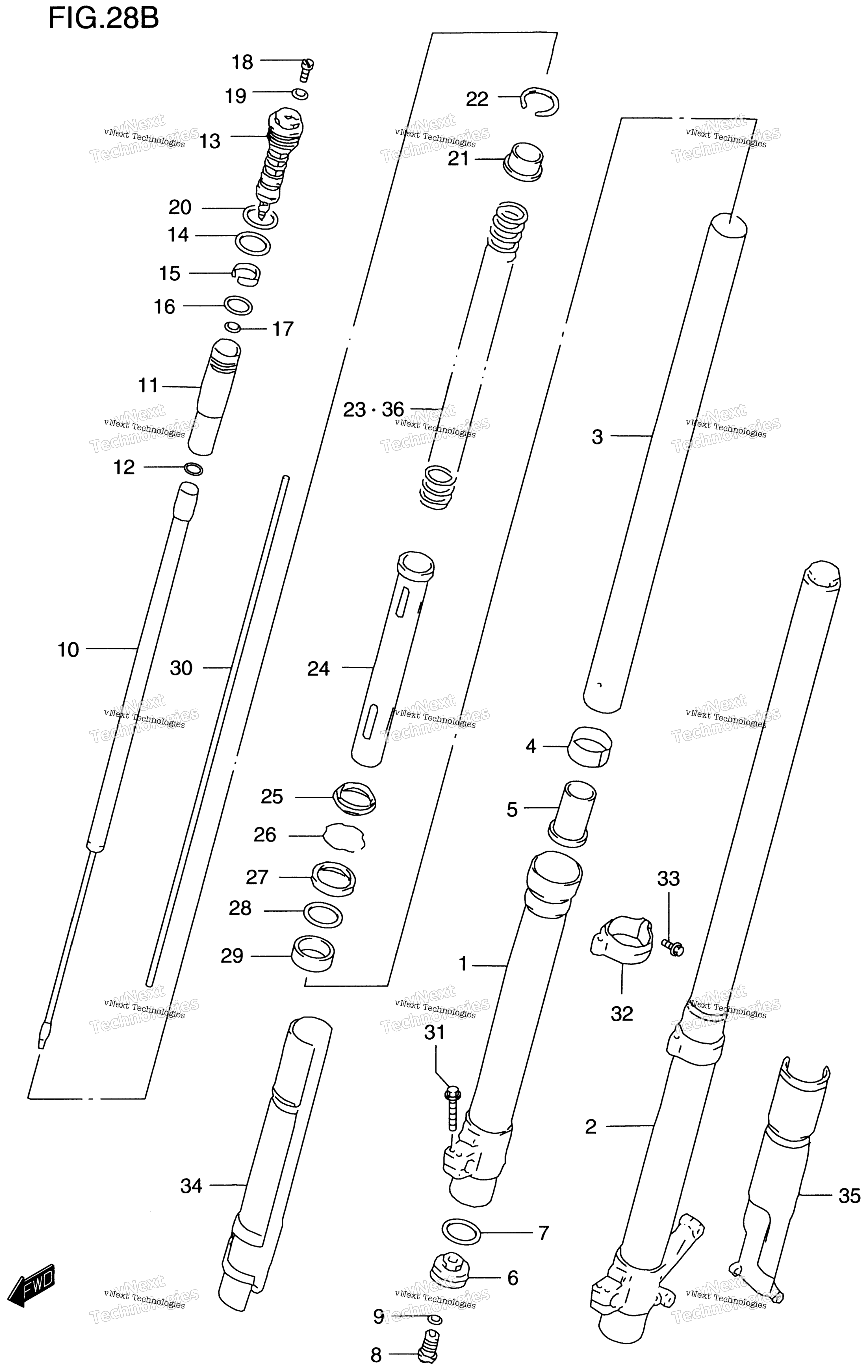 Передний амортизатор (Model W)