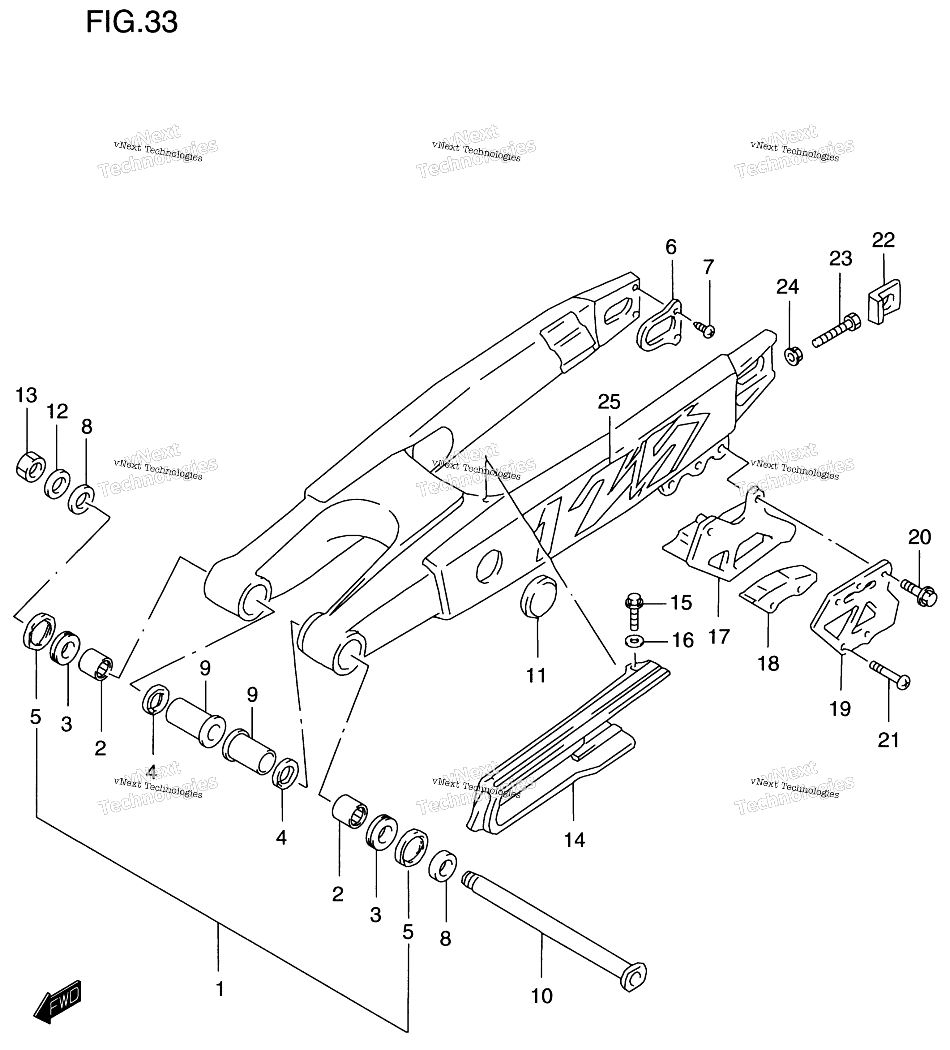 задний Swinging Arm (Model T)