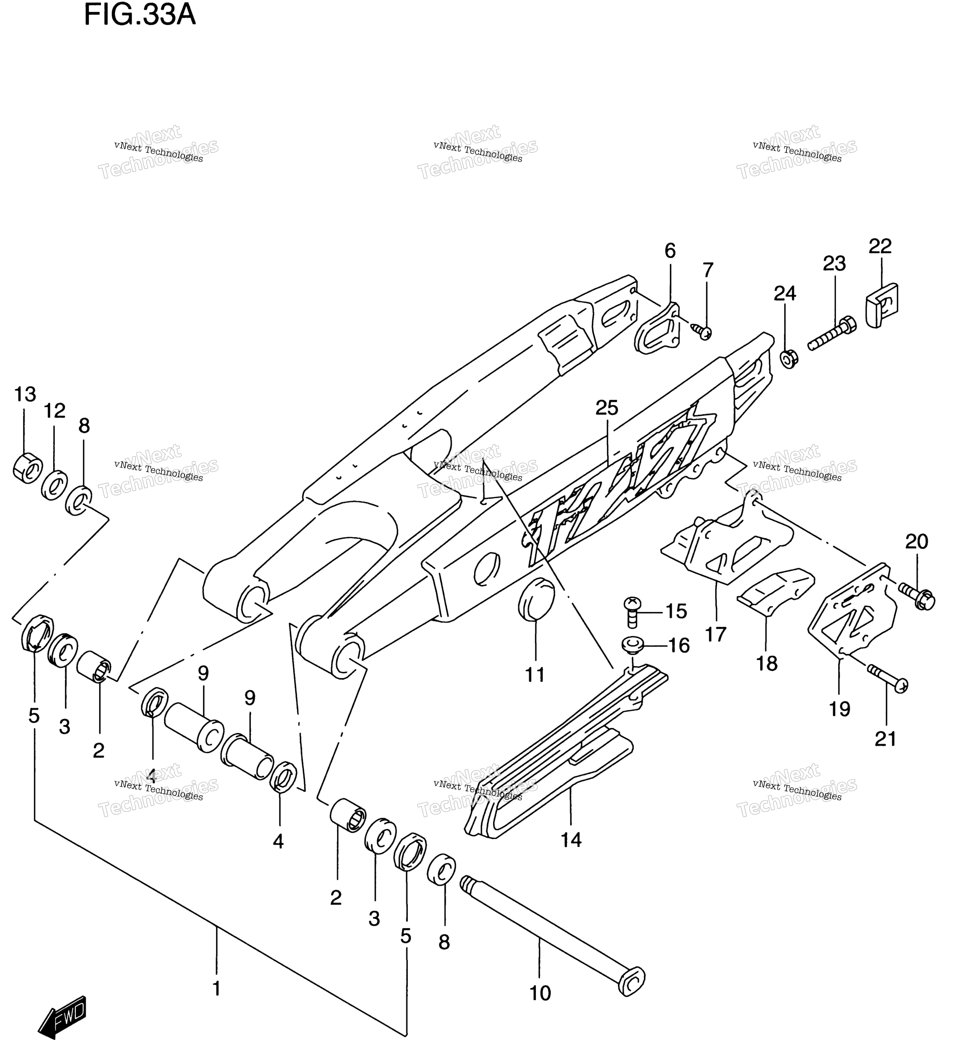 задний Swinging Arm (Model V)
