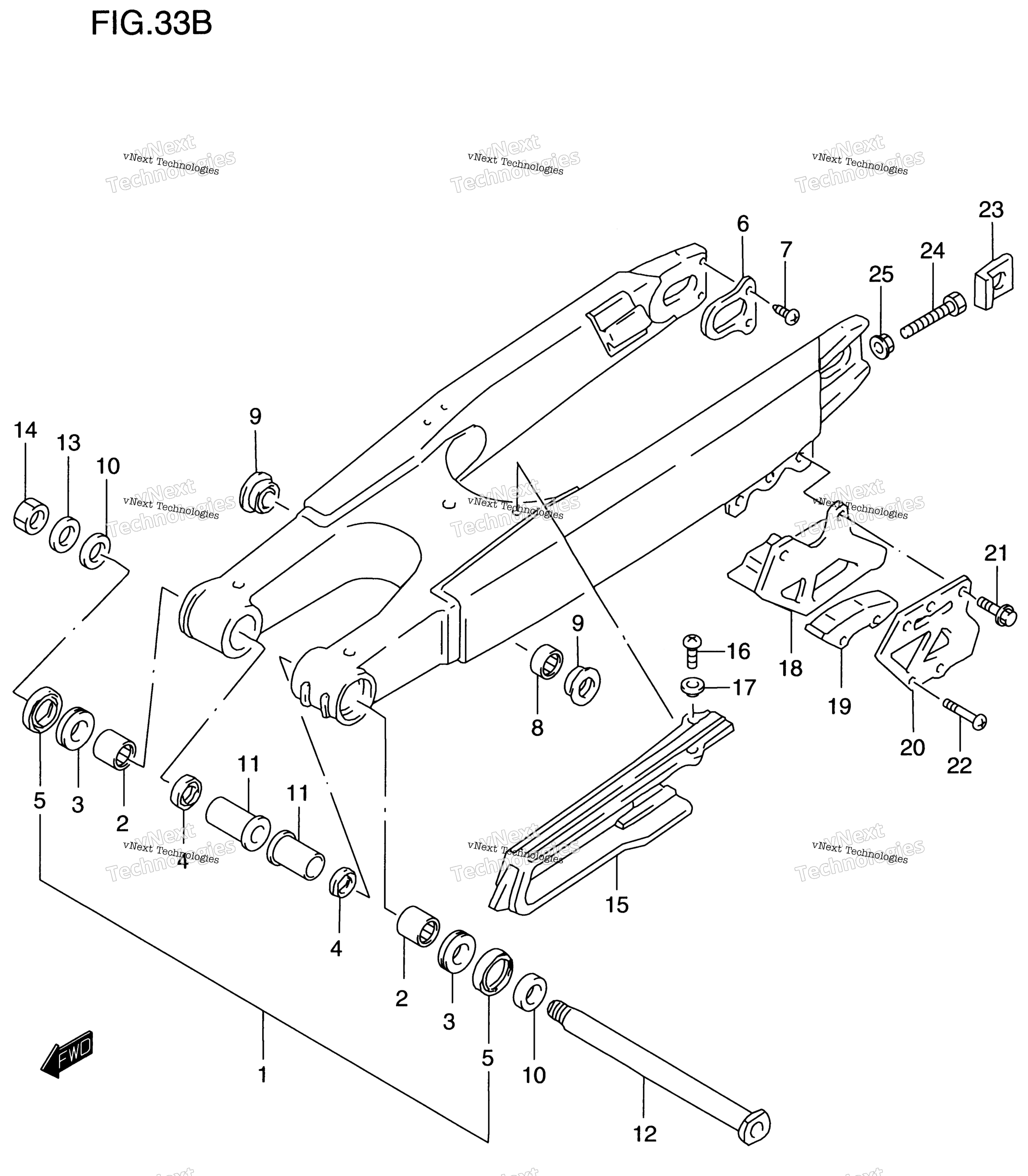 задний Swinging Arm (Model W)