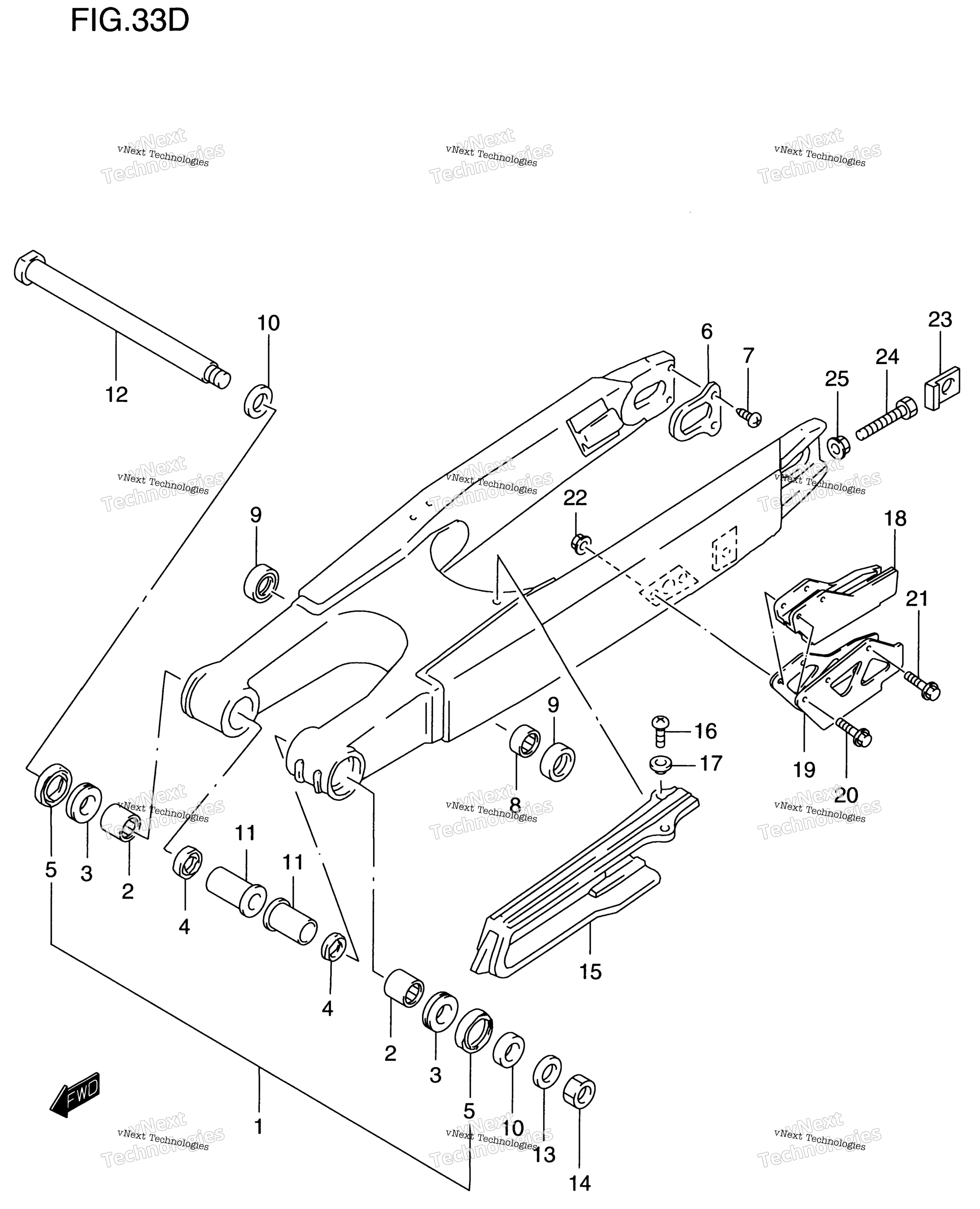 задний Swinging Arm (Model Y)