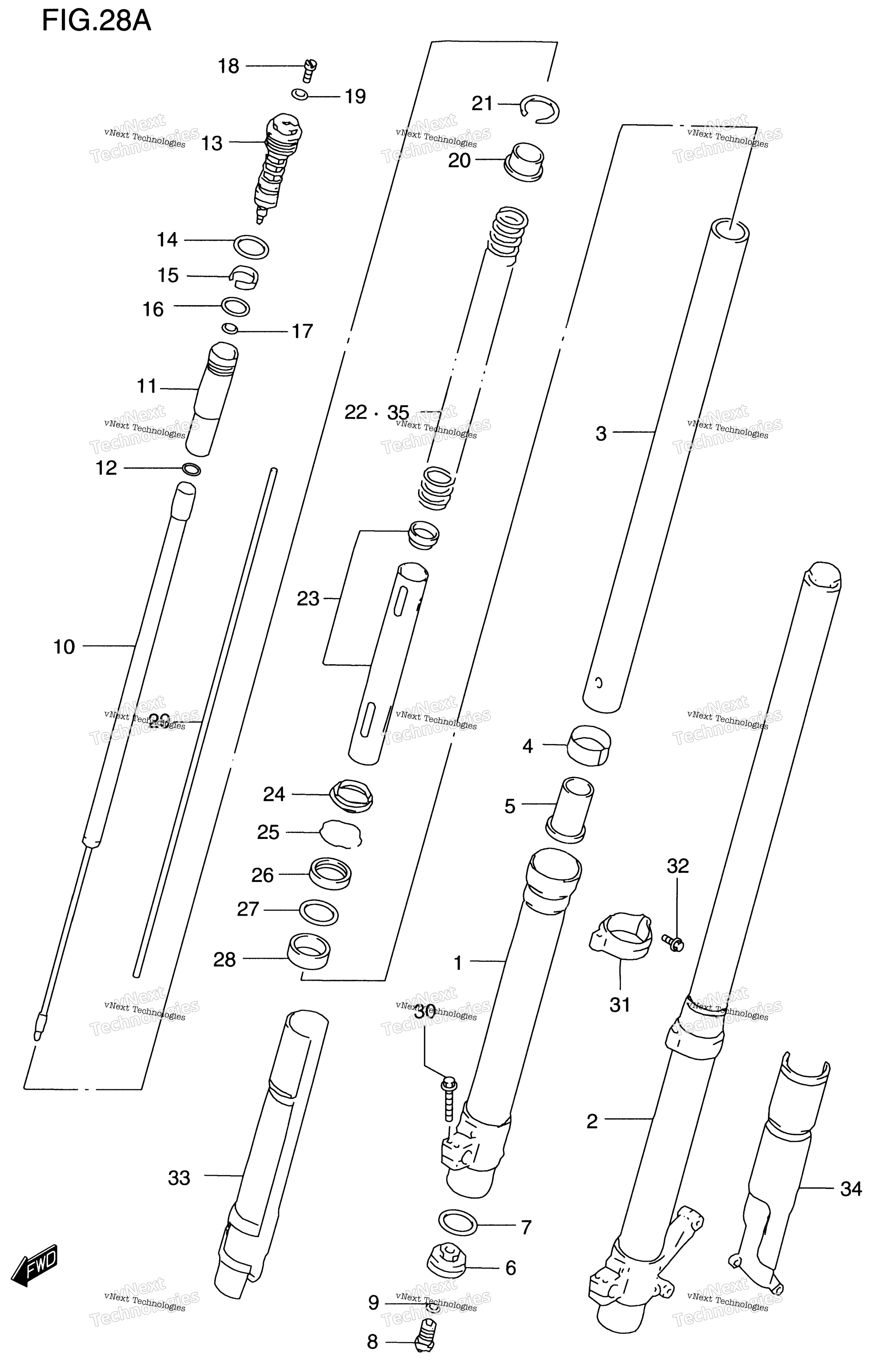 Передний амортизатор (Model V)