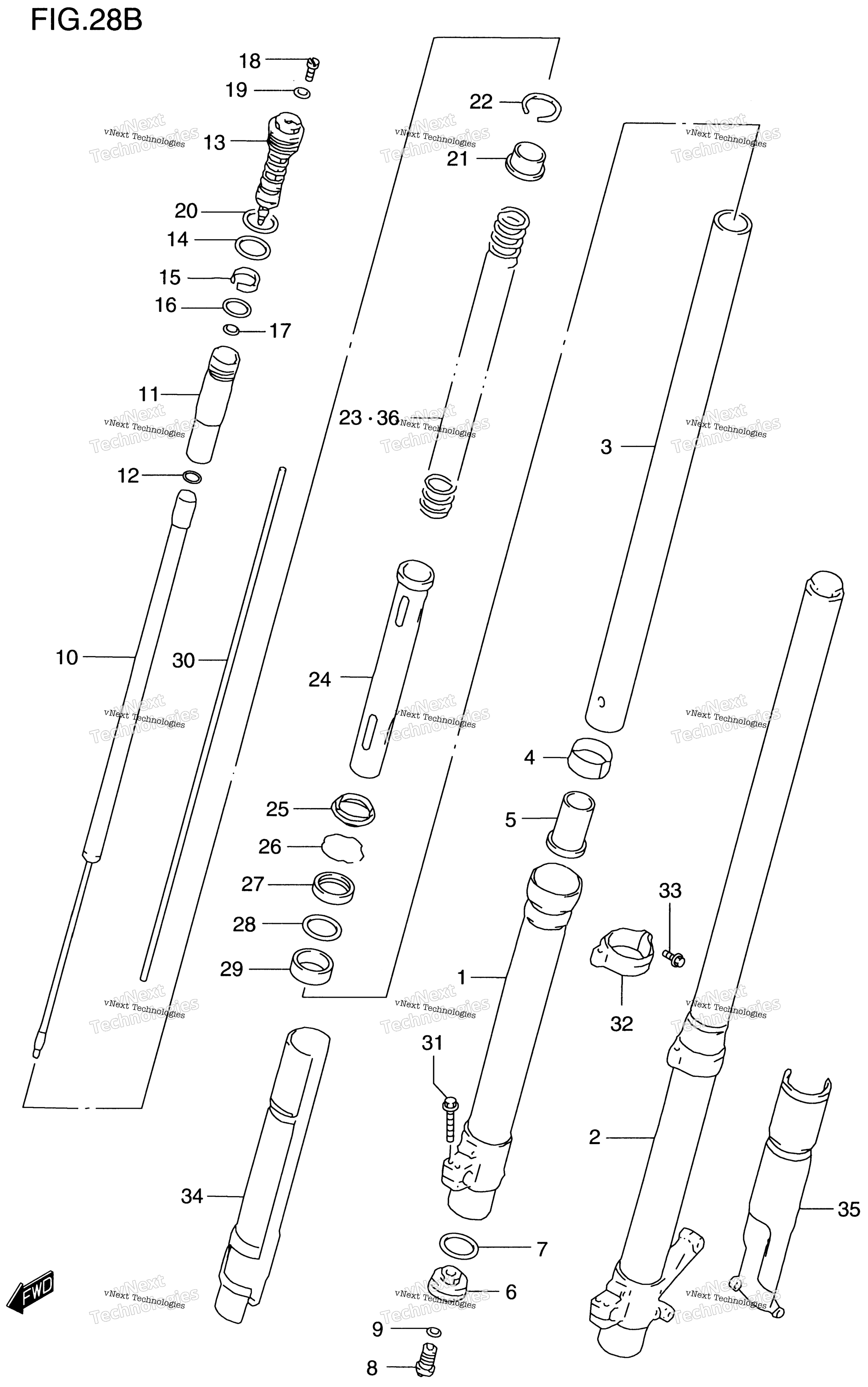 Передний амортизатор (Model W)