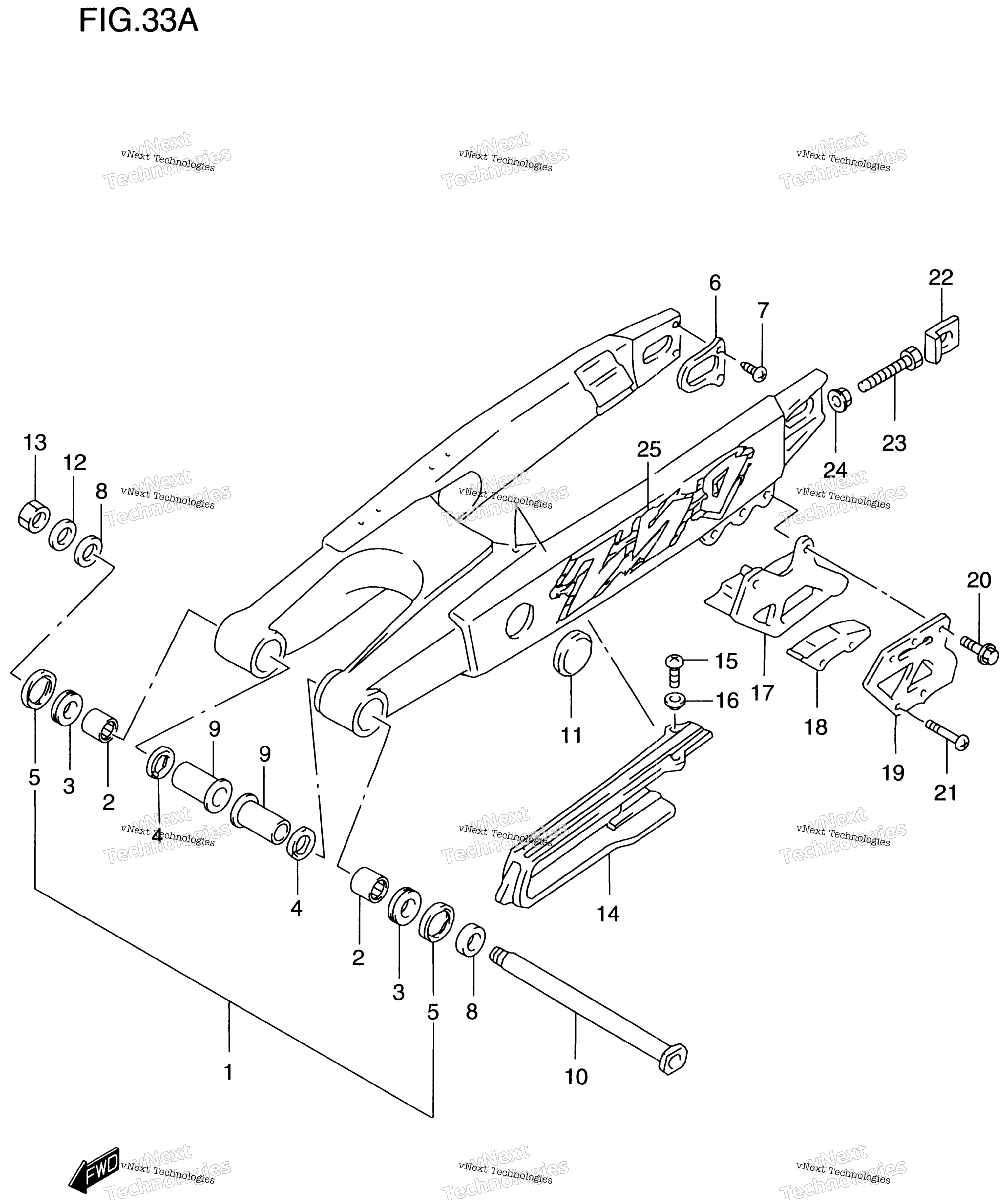 задний Swinging Arm (Model V)