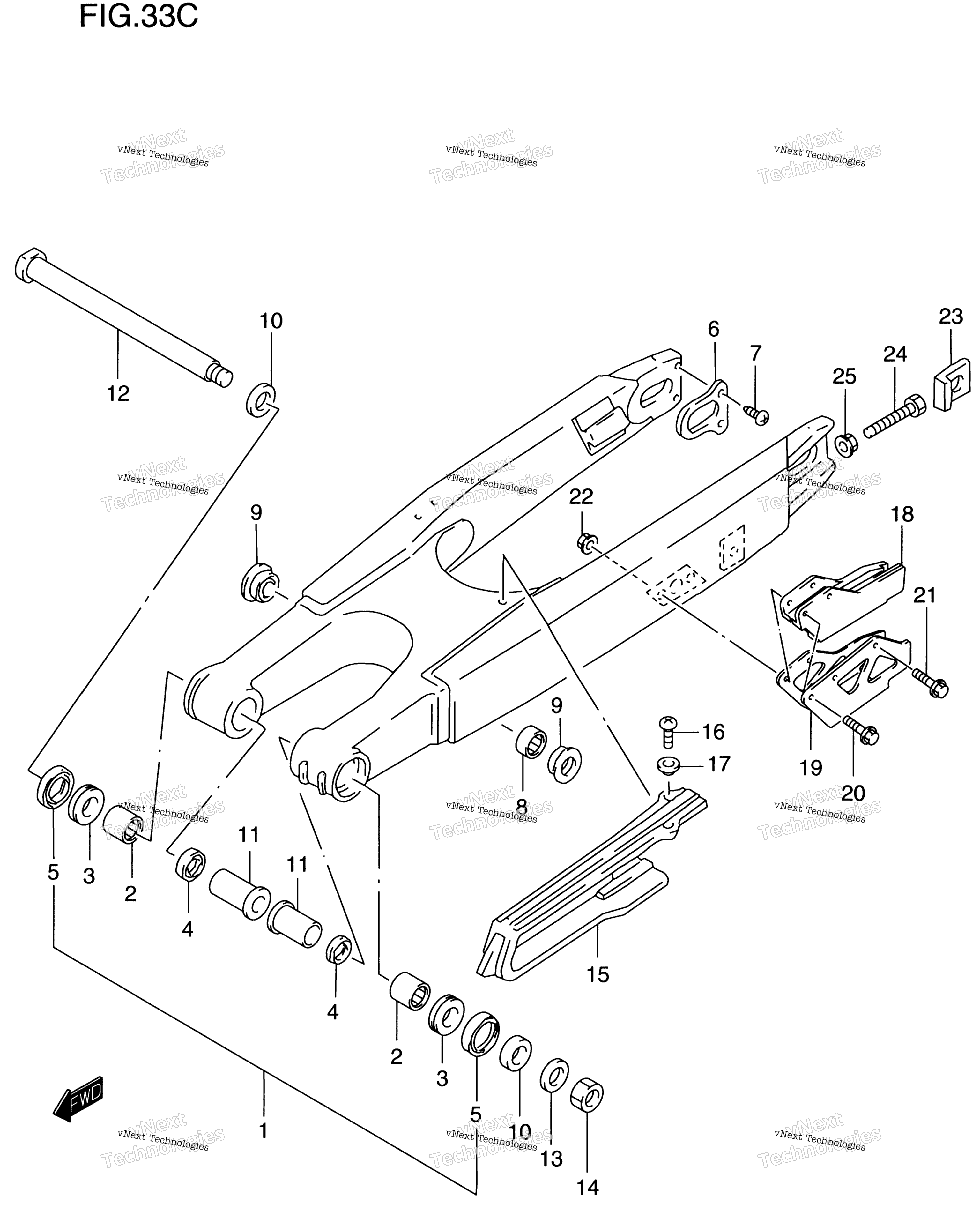 задний Swinging Arm (Model X)