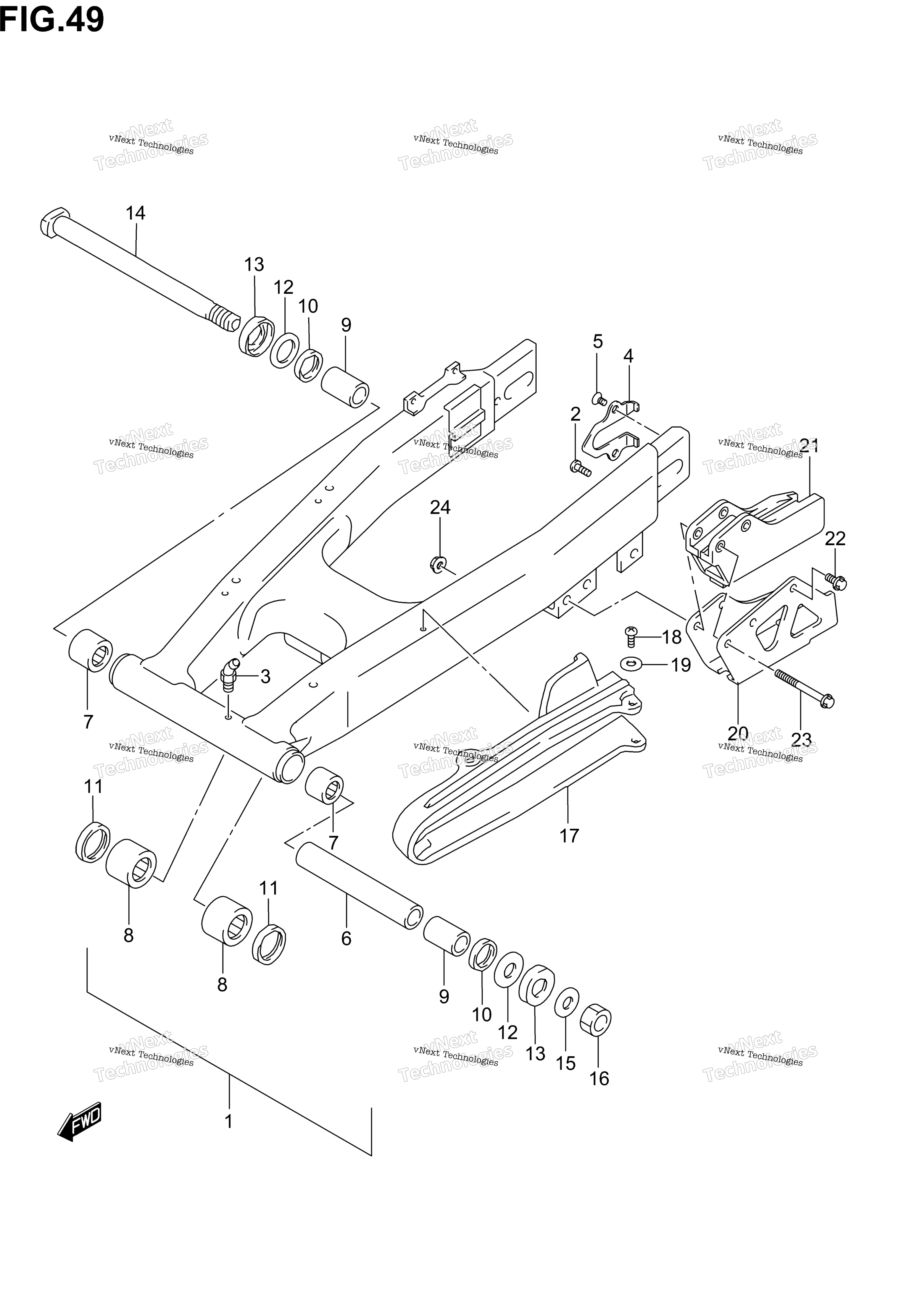 задний Swinging Arm