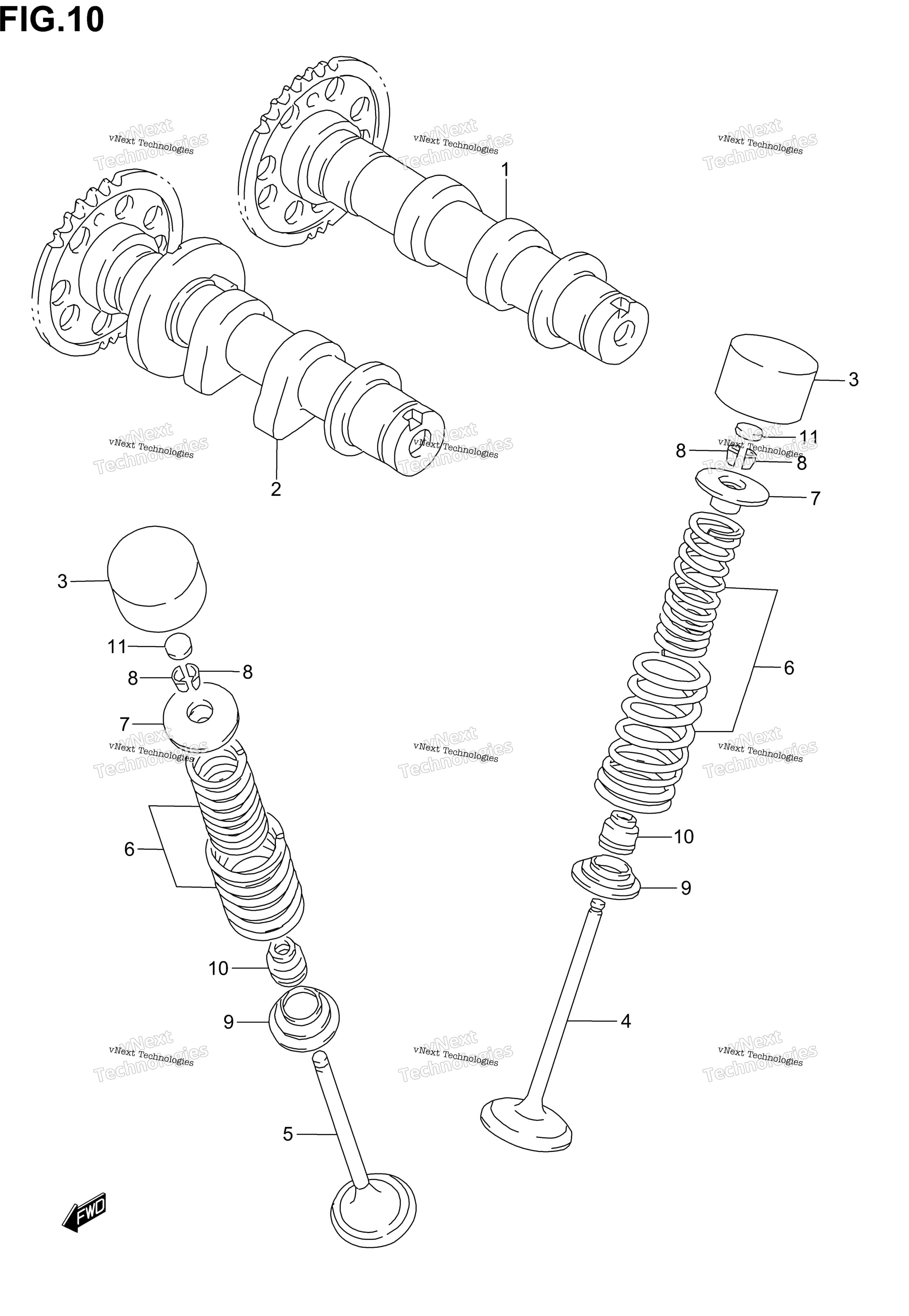 кулачок Shaft / клапан