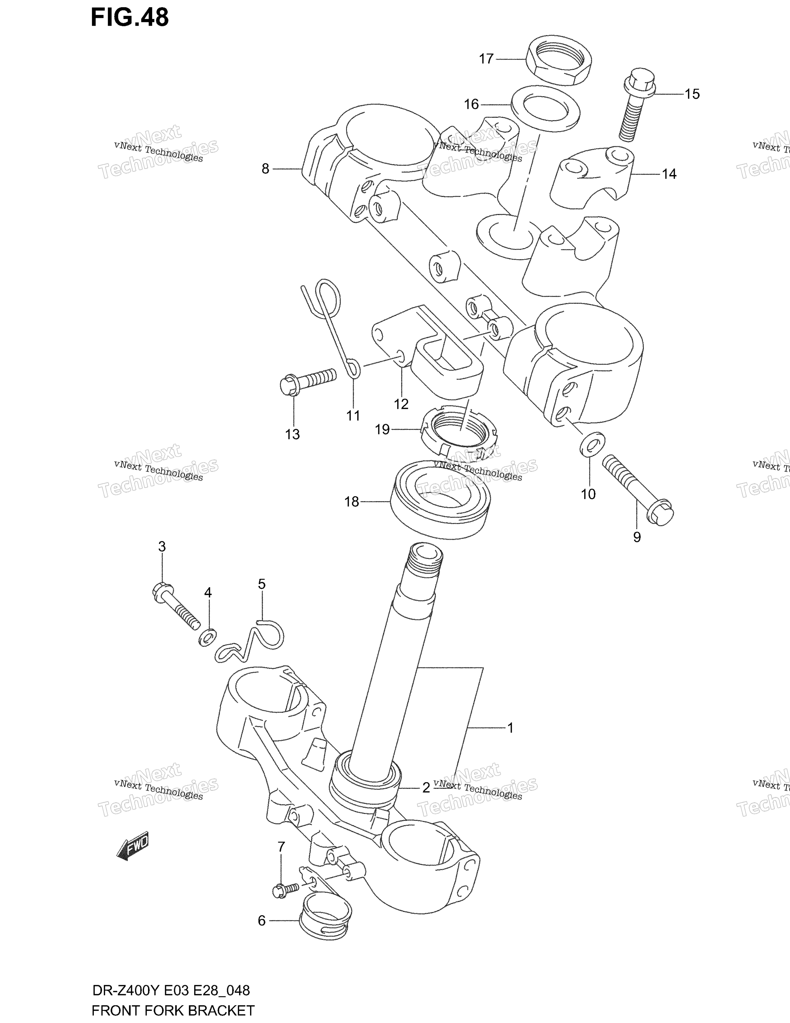 Передняя часть Fork Bracket