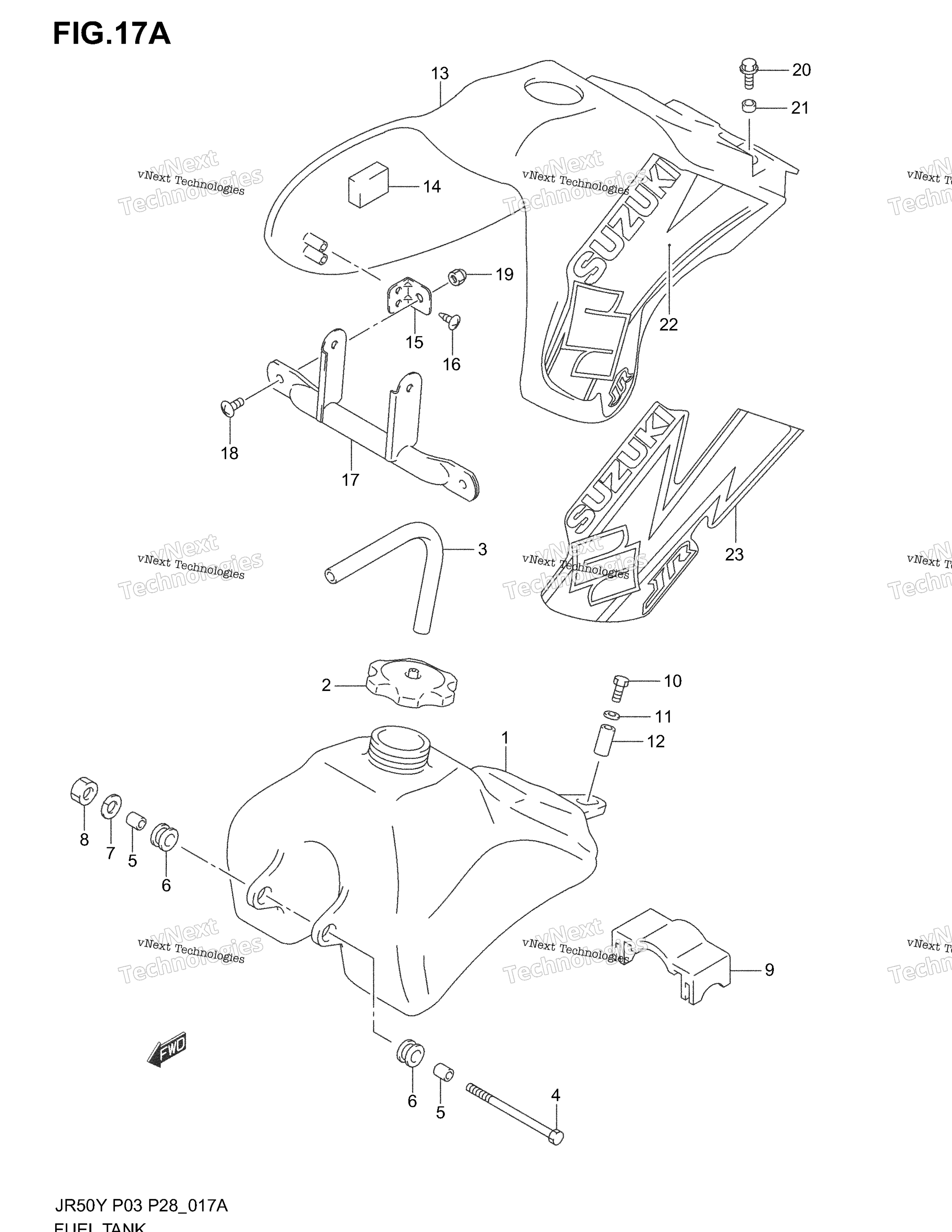Топливный бак (Model K2/K3)