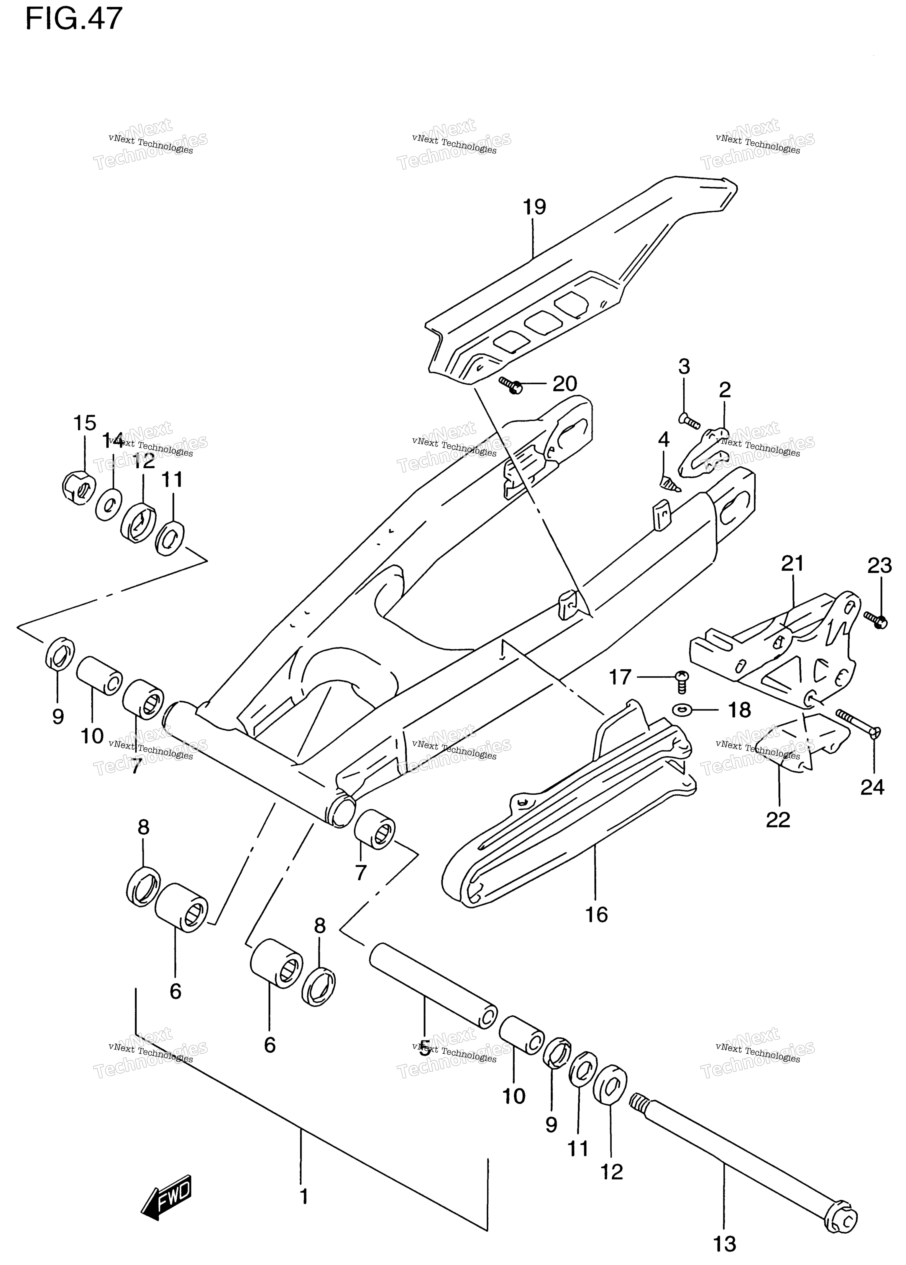 задний Swinging Arm