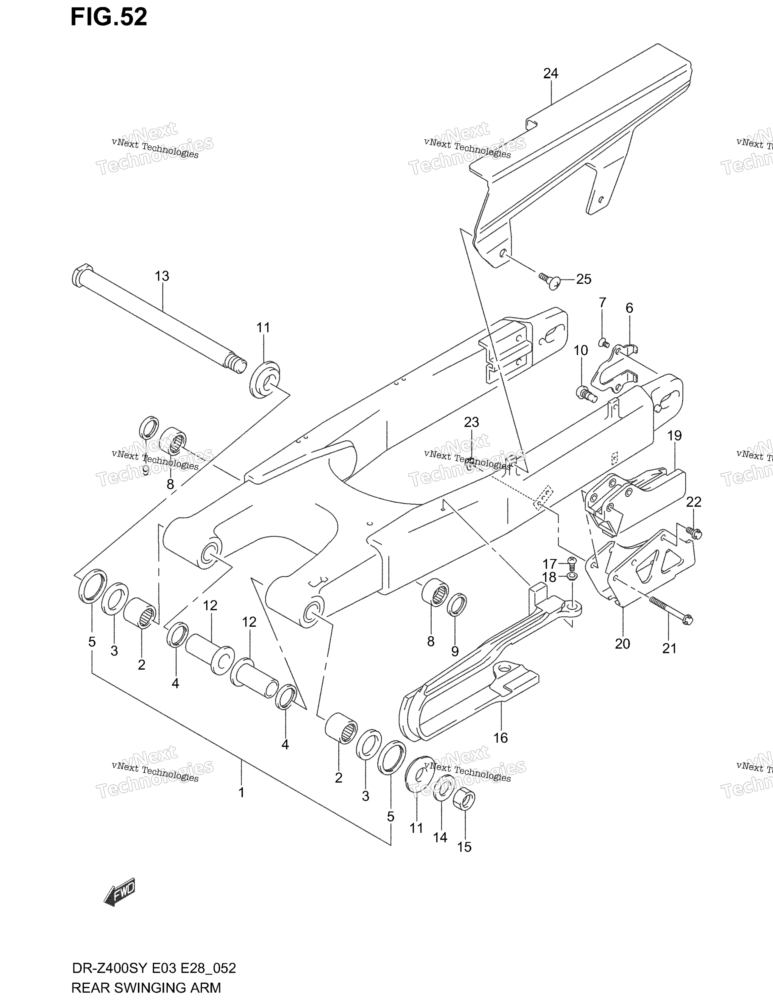 задний Swinging Arm
