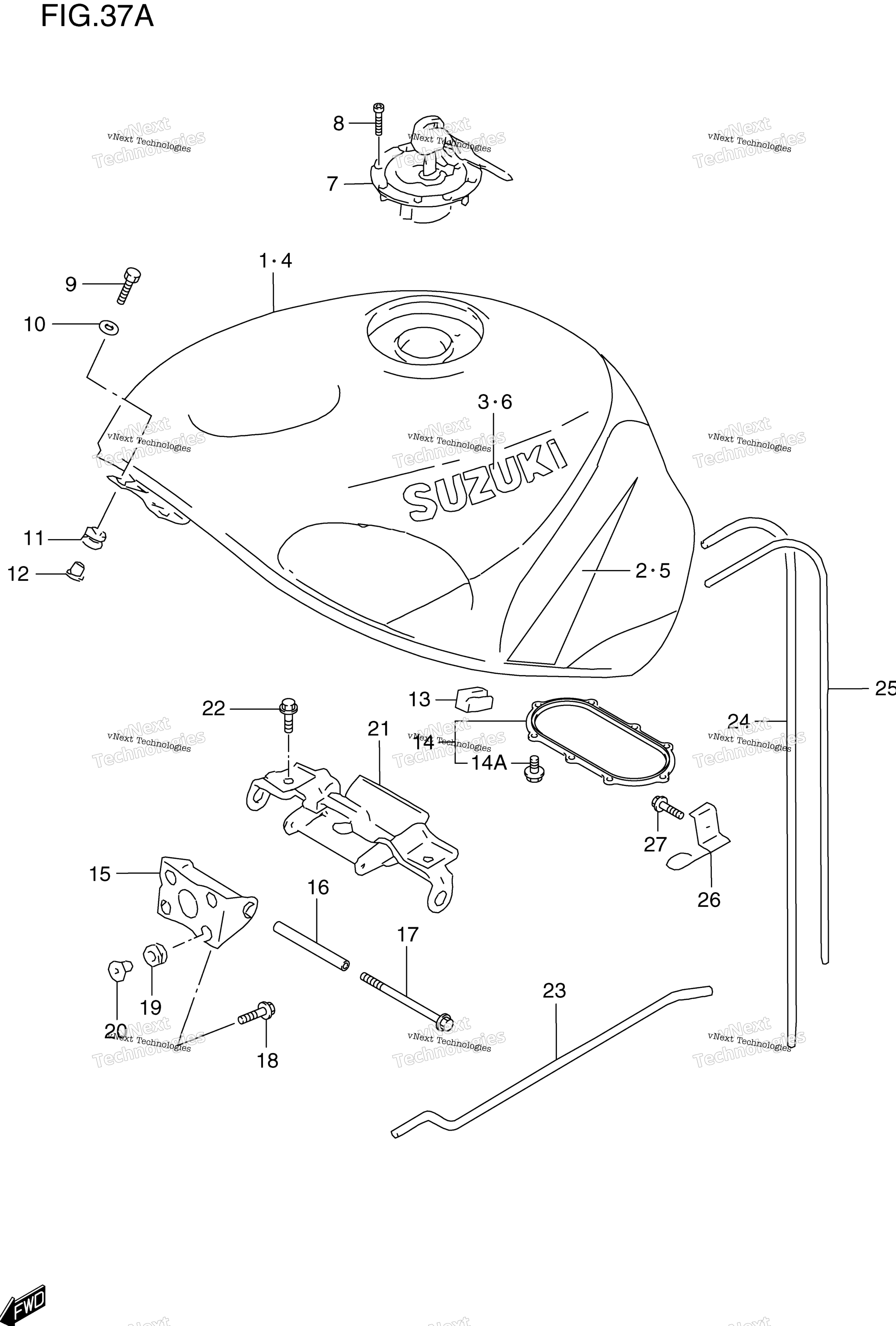 Топливный бак (Model W)