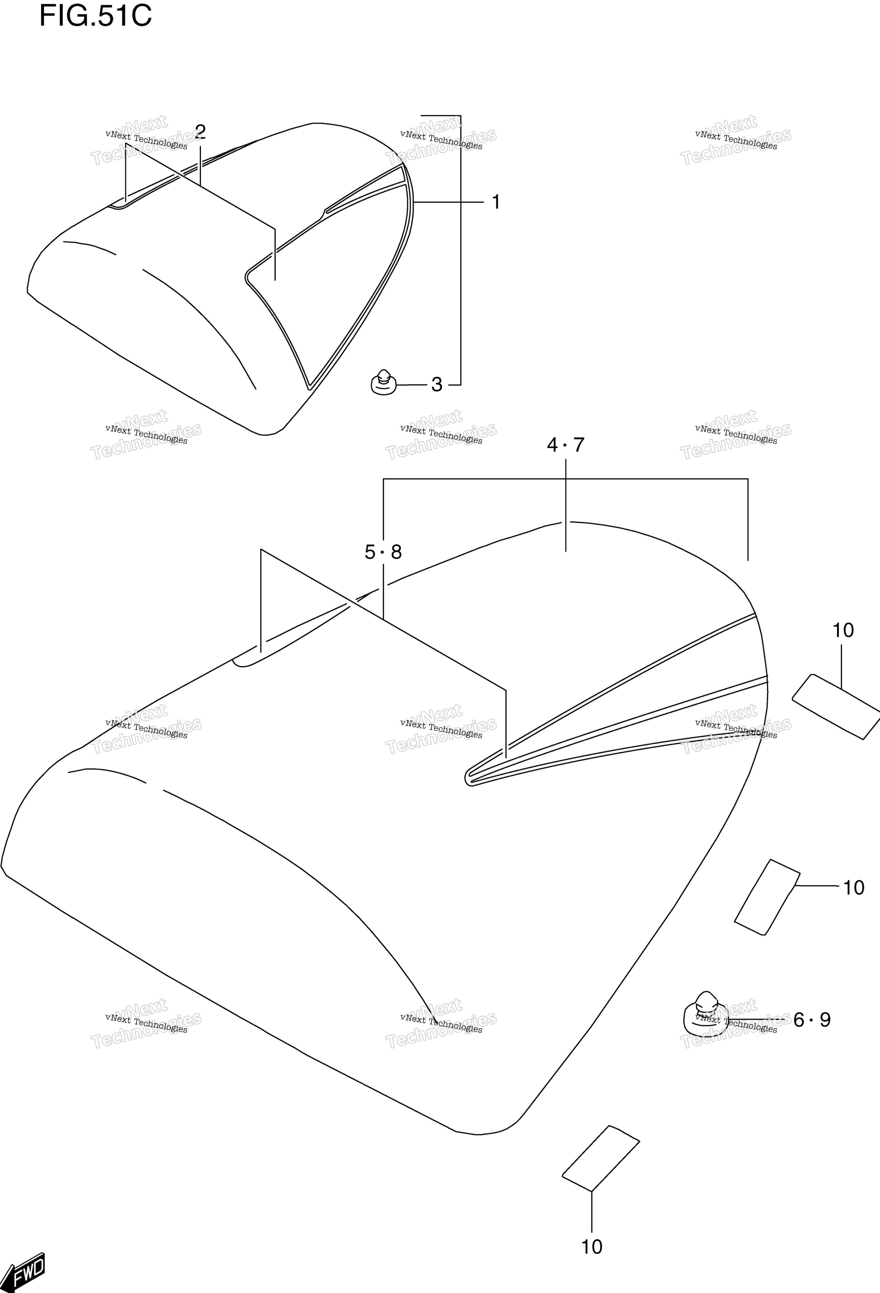 сиденье Tail Box (Model Y)