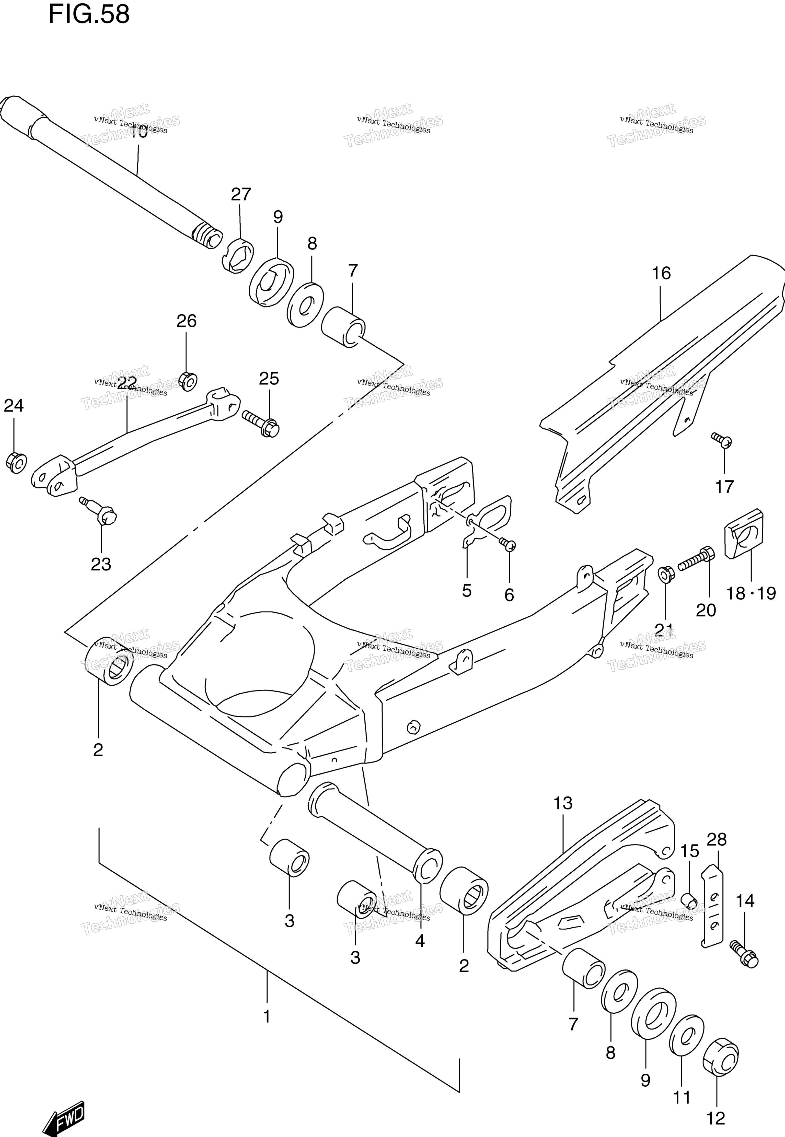 задний Swinging Arm