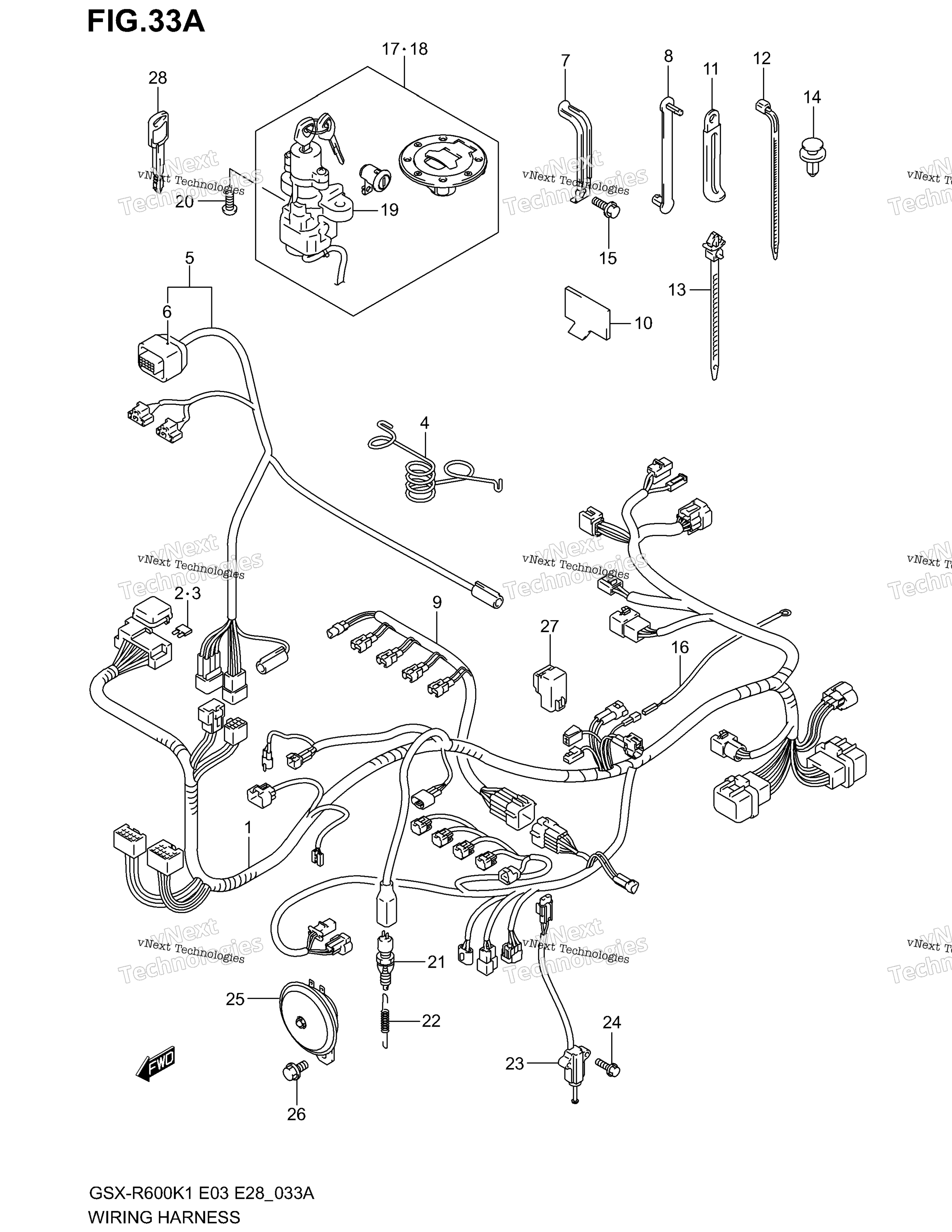 Жгут проводов (Model K2/K3)