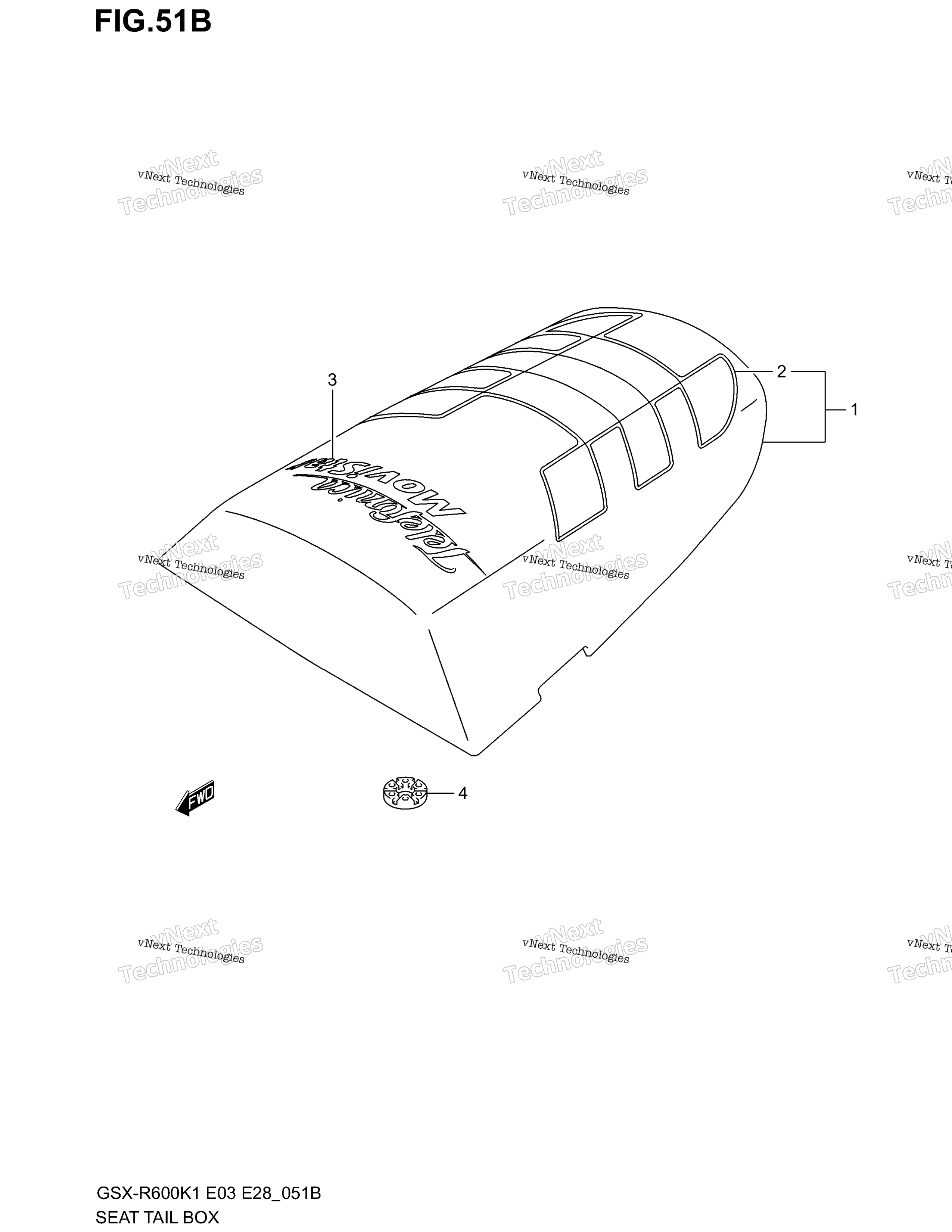 сиденье Tail Box (Model K2 For Yc2)