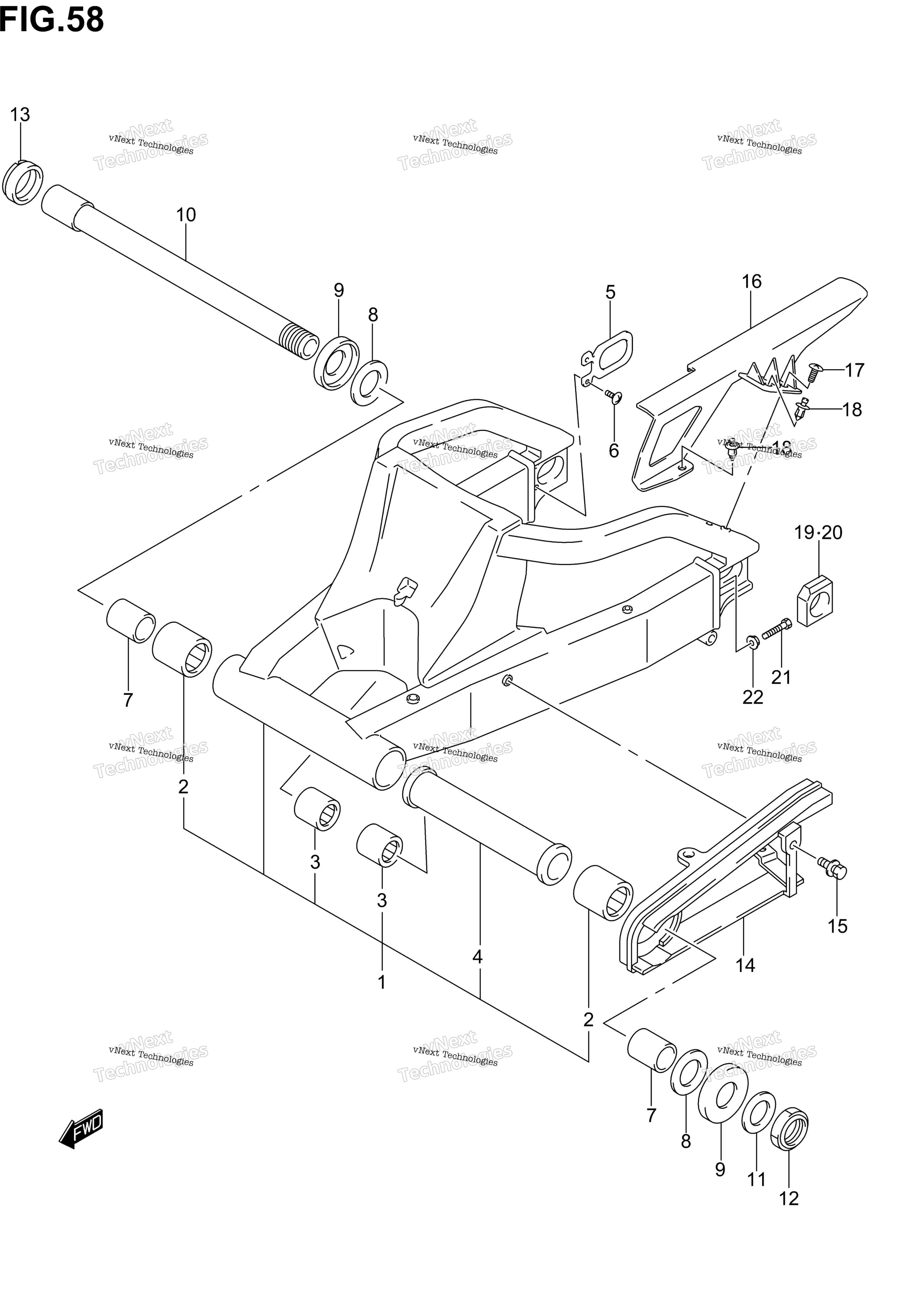 задний Swinging Arm